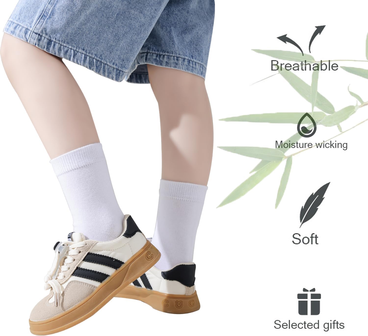 Marchare Kids Seamless Crew Socks - Soft Reliable