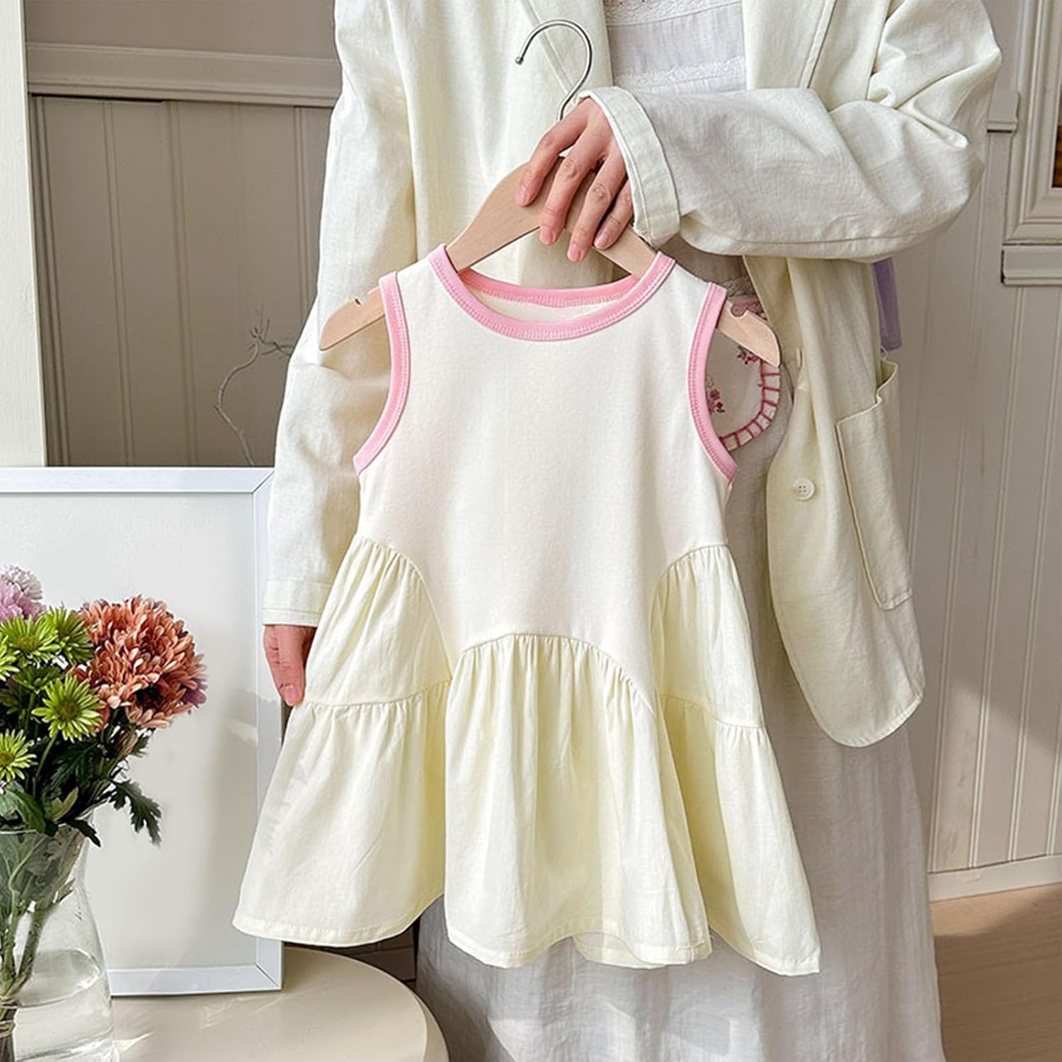 Cute Sleeveless Pleated Summer Dress for Kids and Teens