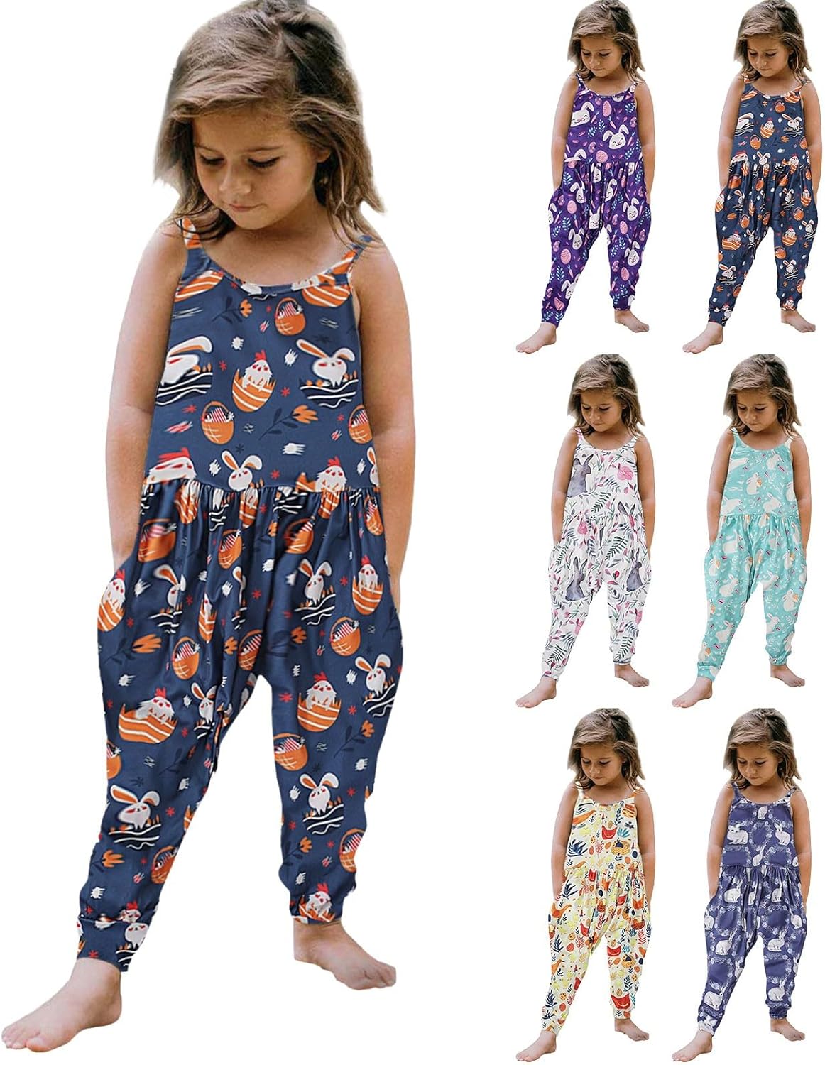 Ultimate Toddler Girls Romper with Backless Harem Halter Design