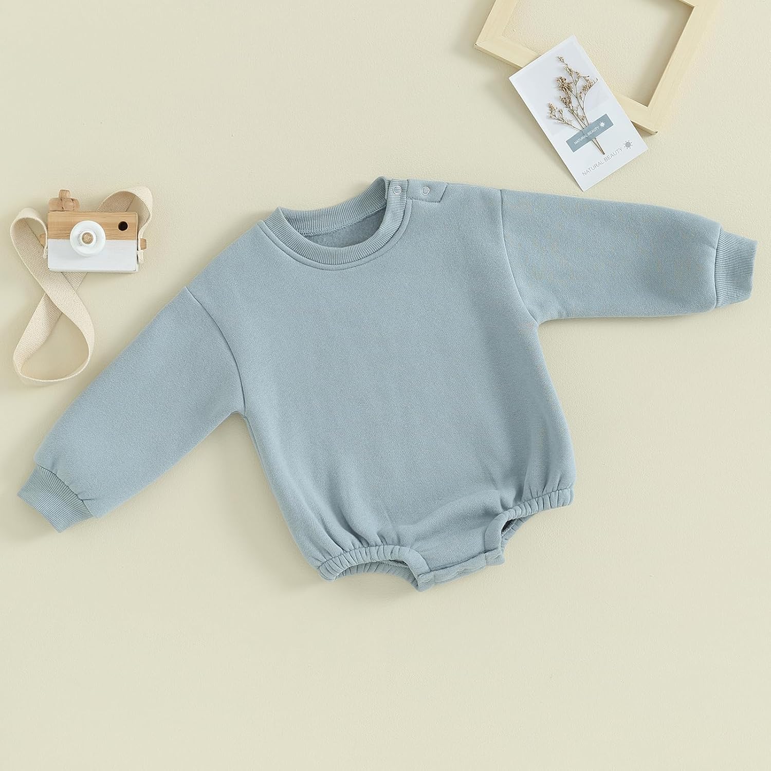 Gueuusu Unisex Baby Romper - Soft Warm Fleece Sweater for Newborns