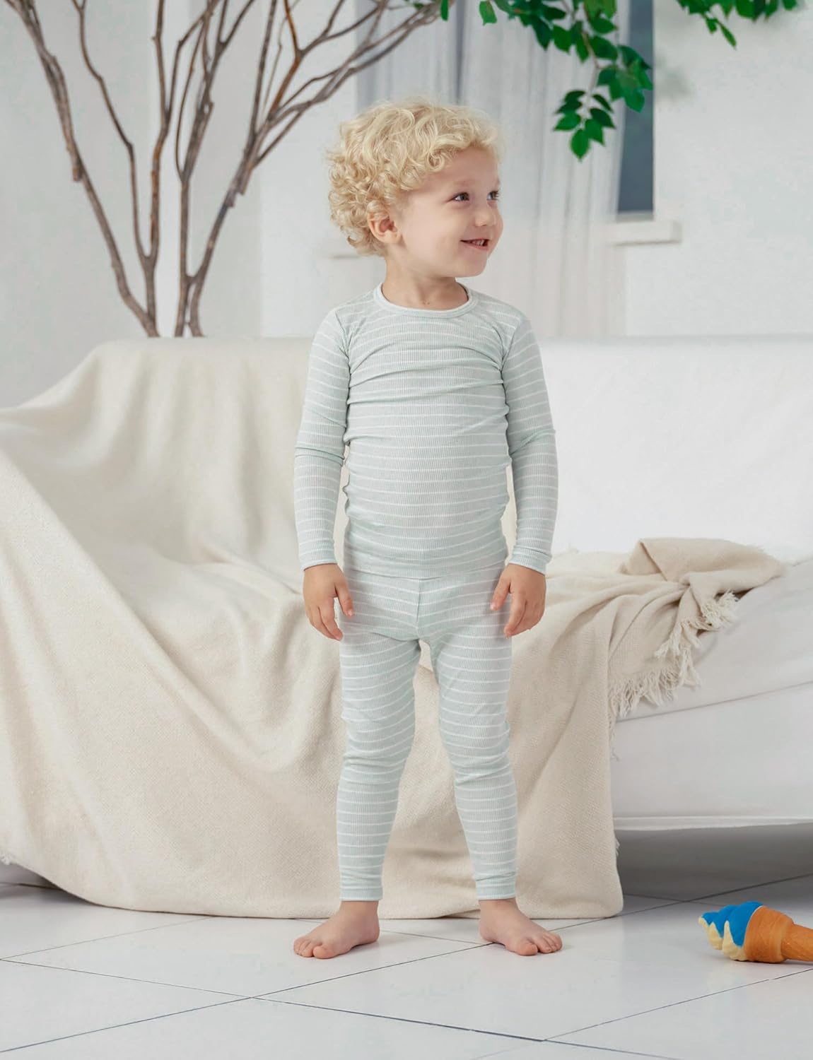 AVAUMA Stripe Pajama Set for Kids