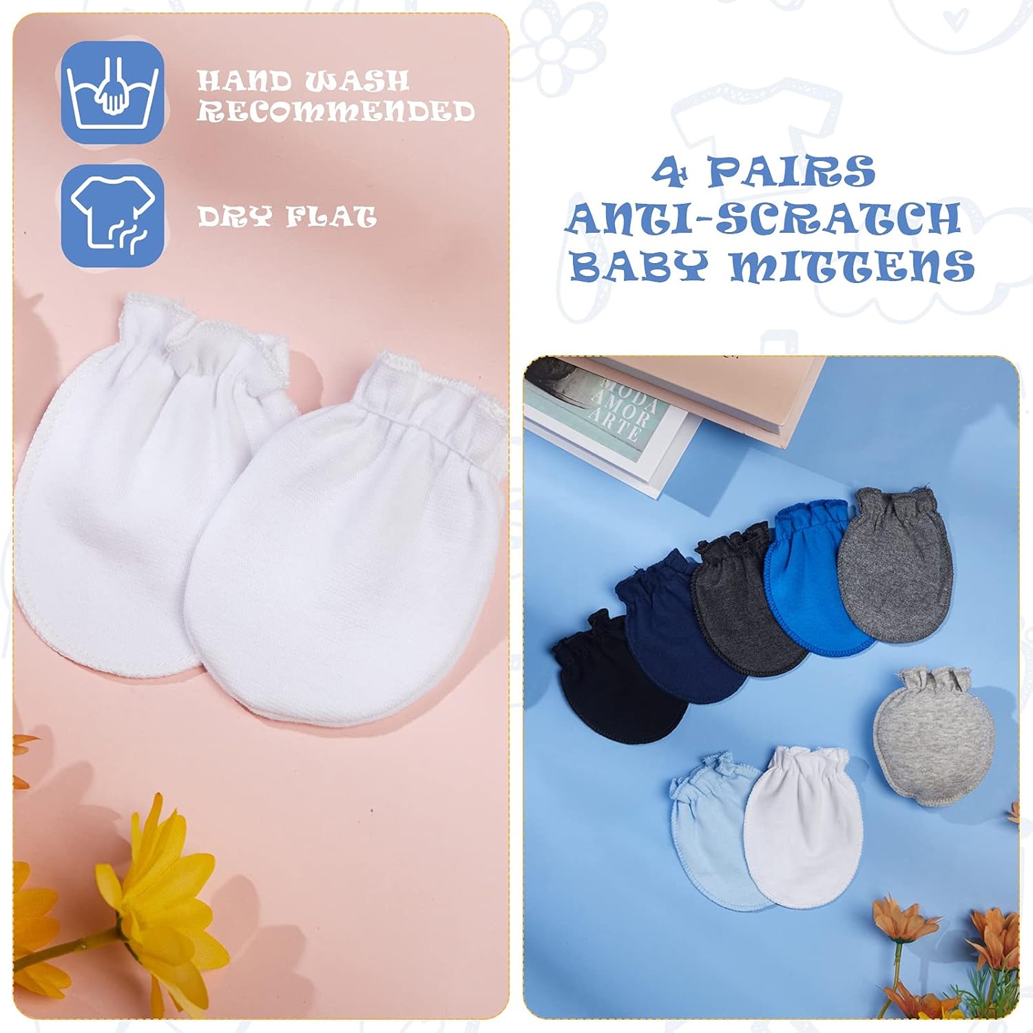 Softest No Scratch Cotton Mittens for Babies