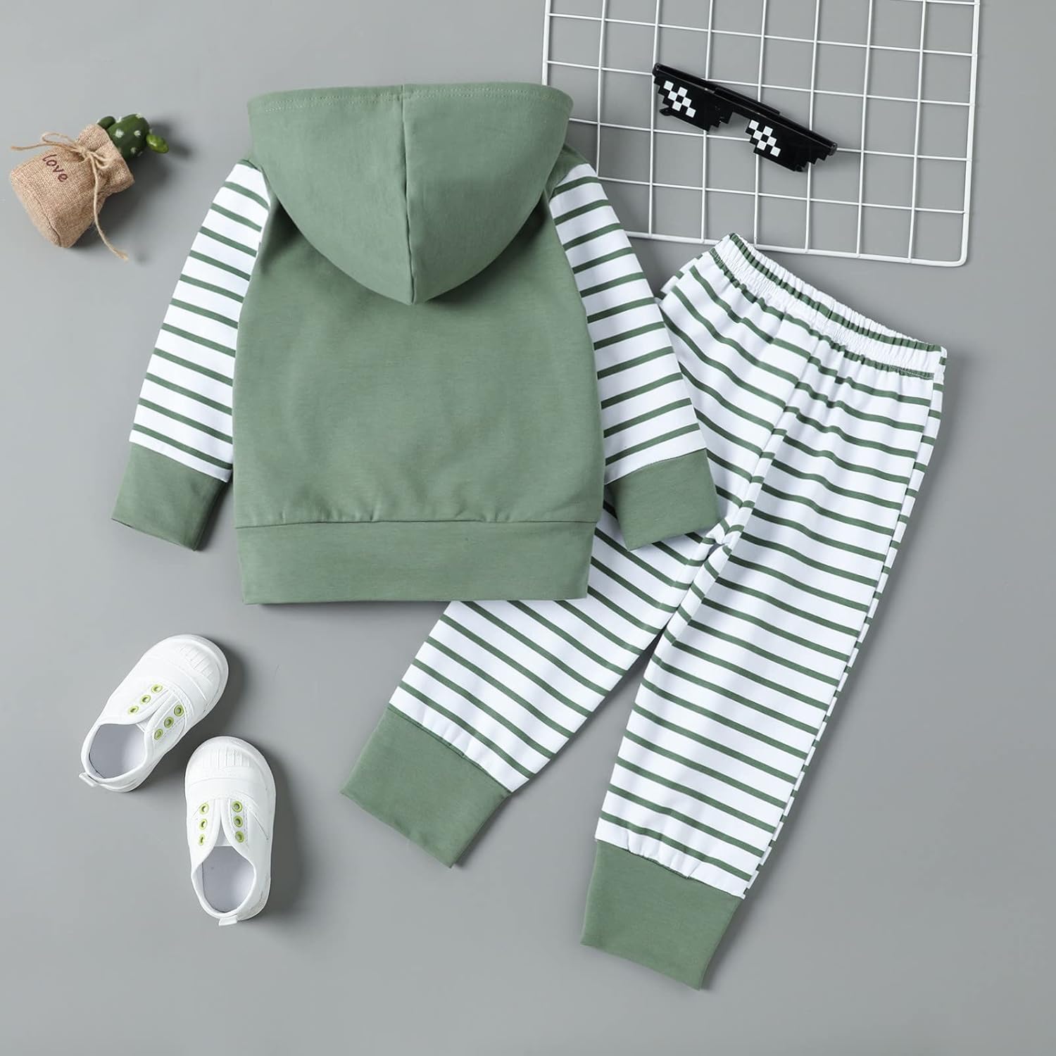 Striped Pullover Christmas Outfit for Girls Autumn