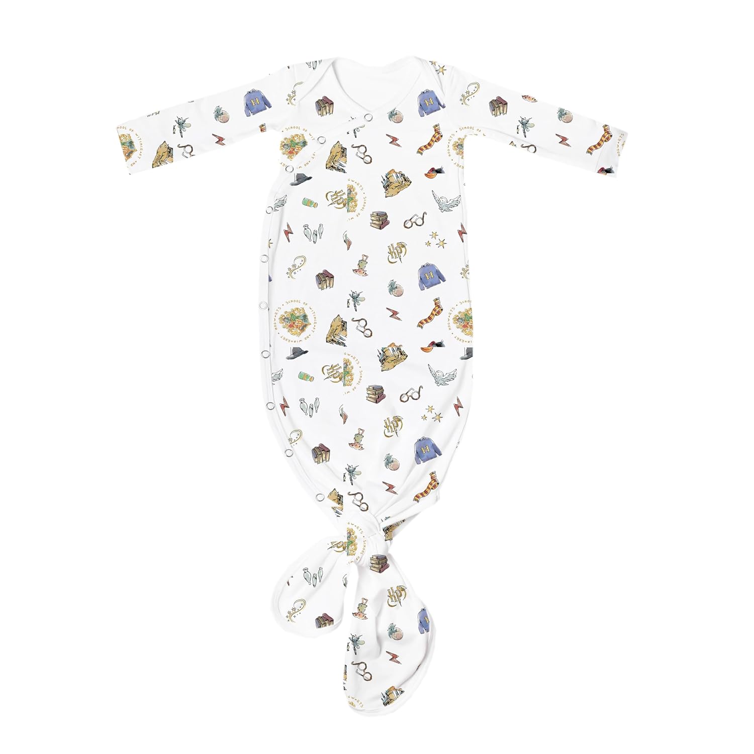 Copper Pearl Knotted Newborn Gown