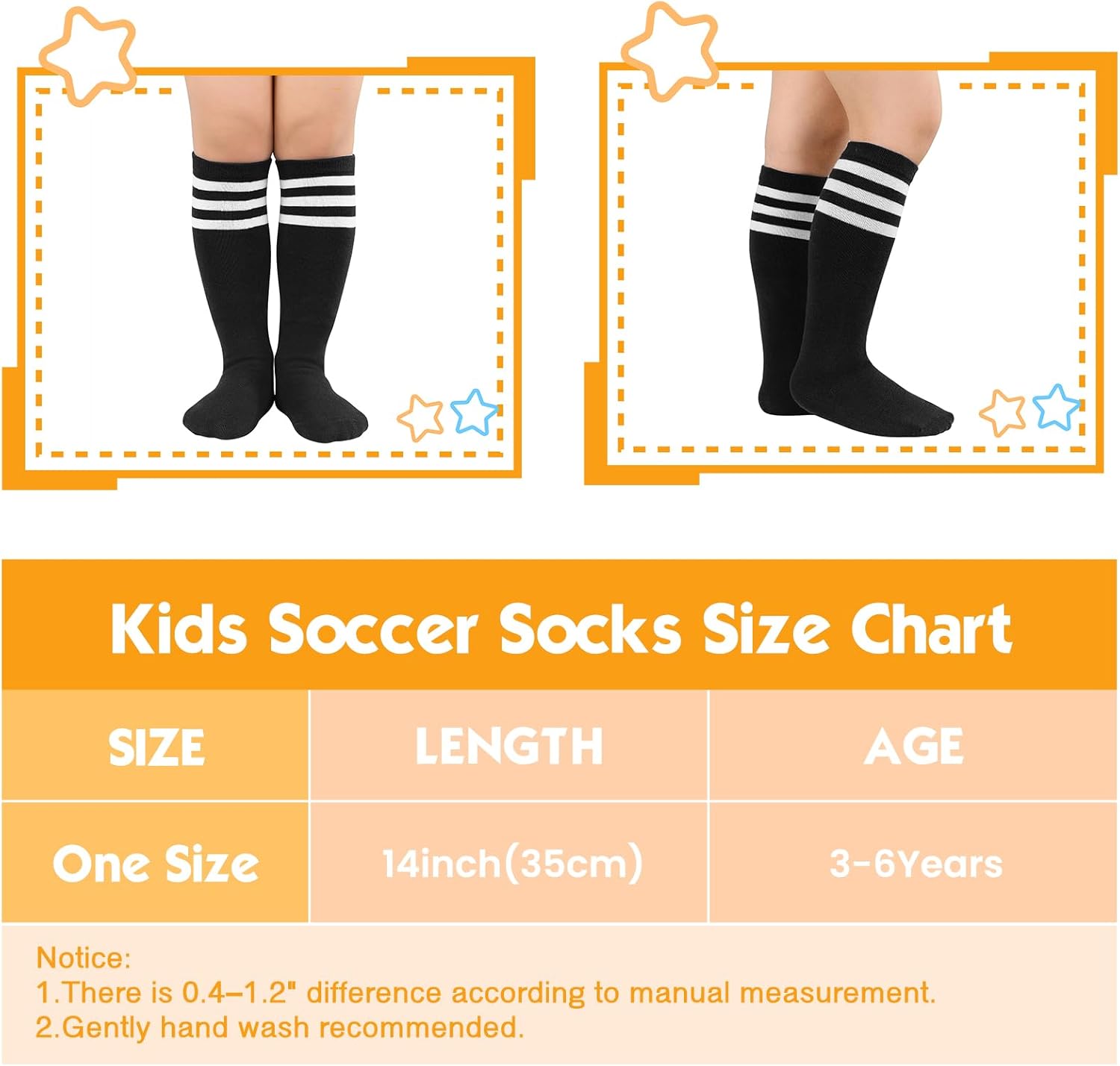 American Trends Kids Child Athletic Socks Striped Knee High Tube