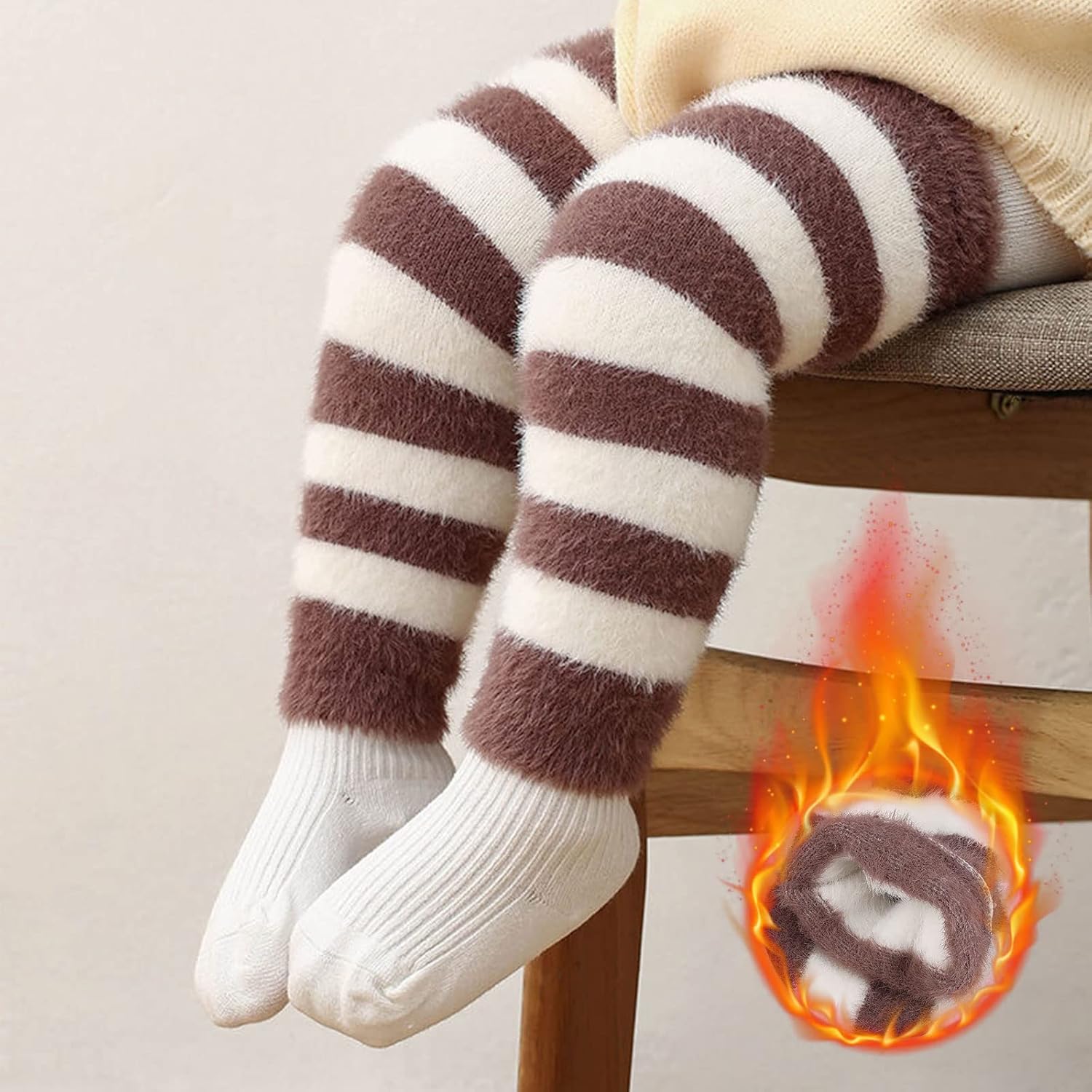 XEPST 2 Pairs Stripe Baby LegWarmers Unisex for 0-5
