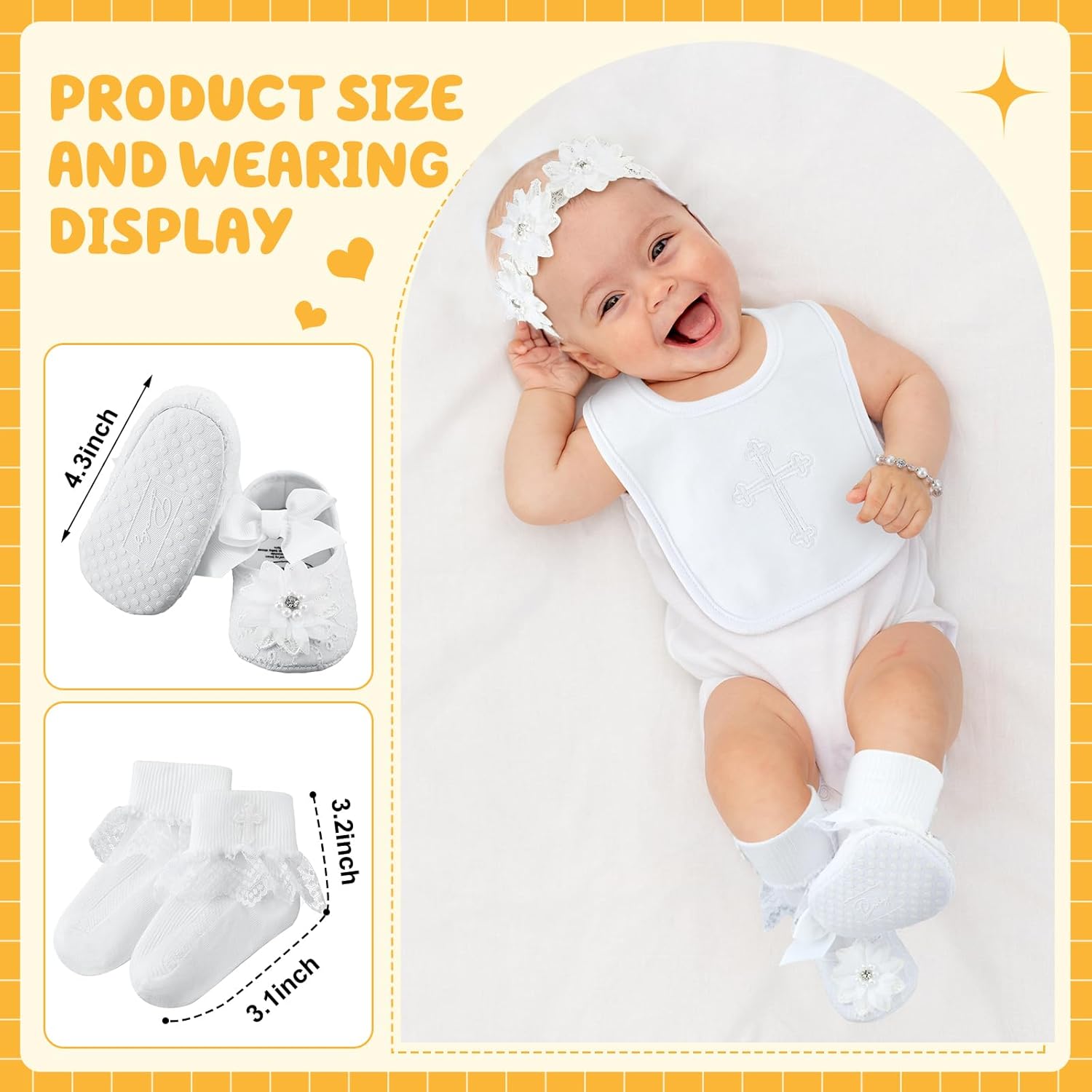 Bunnycool 5-Piece Baptism Set for Baby Girl