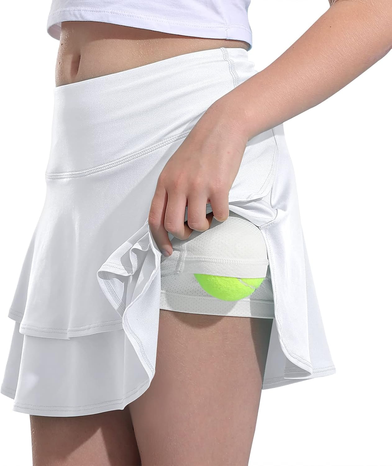 MERIABNY Girl Tennis Skirt for Girls Running Golf 6-12