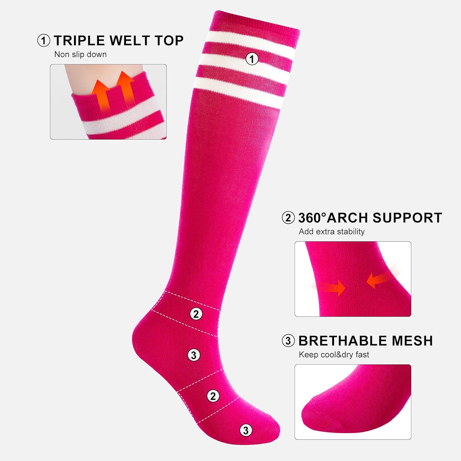 Bonangel Kids Youth Soccer Socks