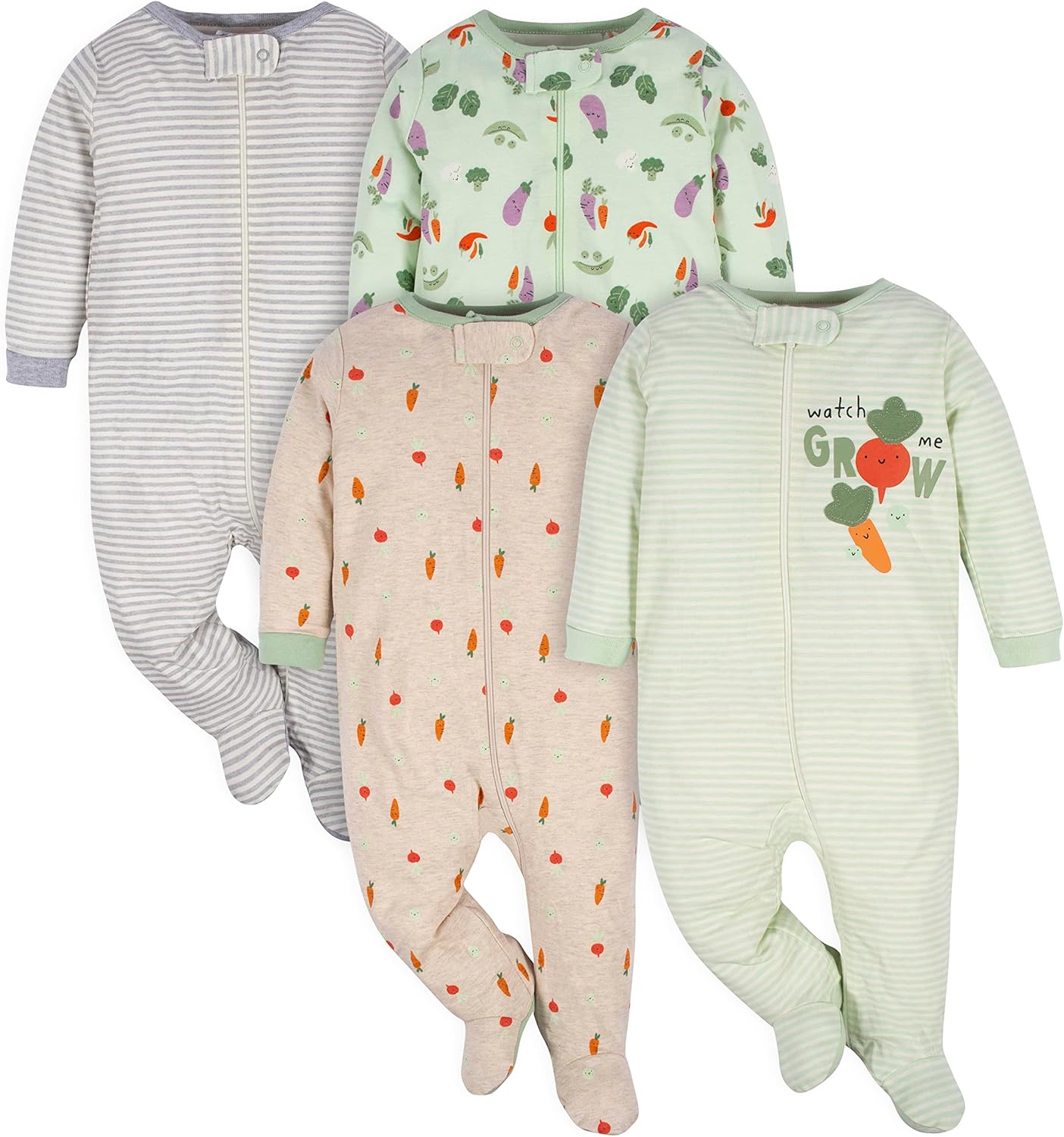 GERBER BABY BOYS 4PACK SLEEP N PLAY FOOTIE CLOTHING SHOES AND JEWelry