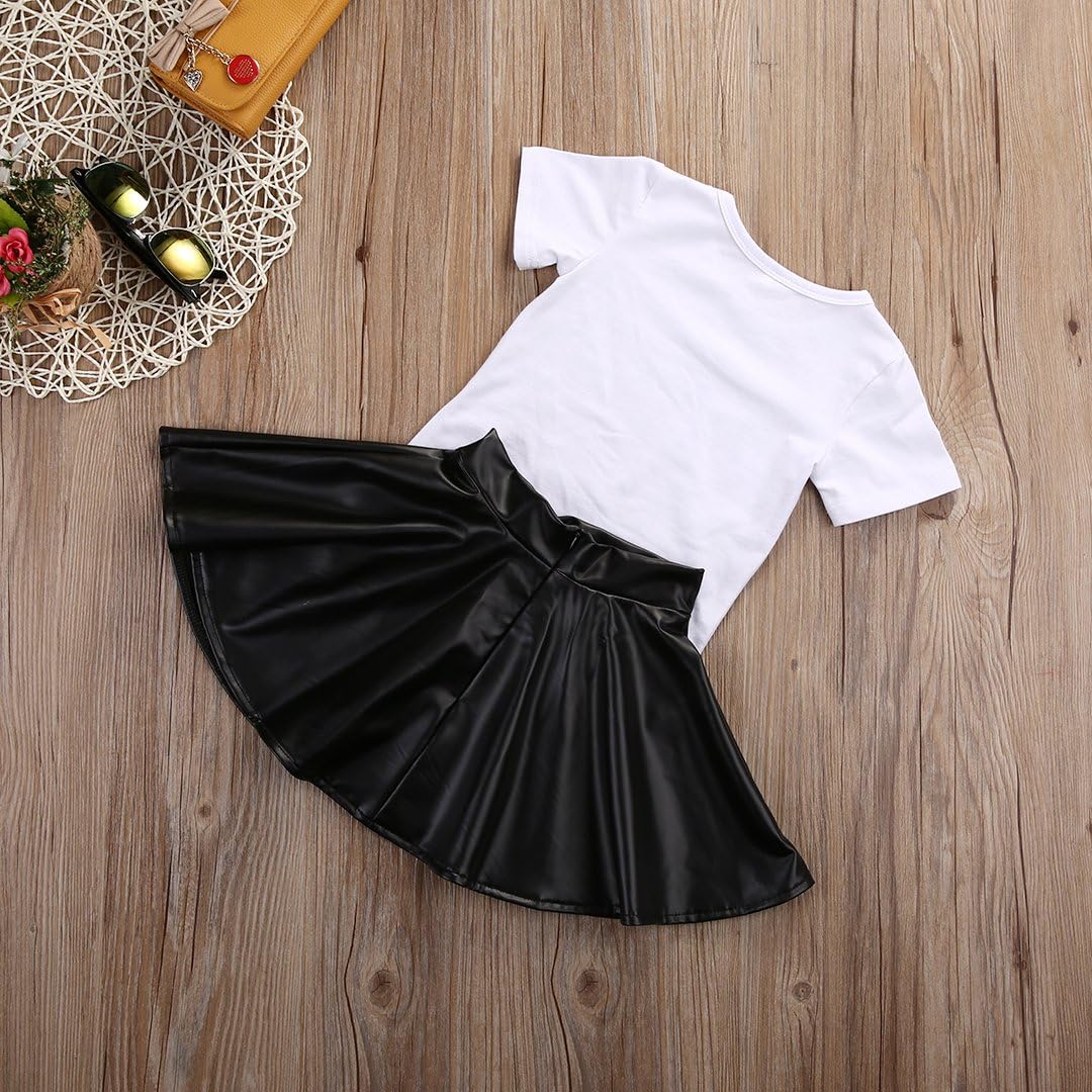 Sassy Beauty Mini Boss Top Skirt Set for Toddler Girls