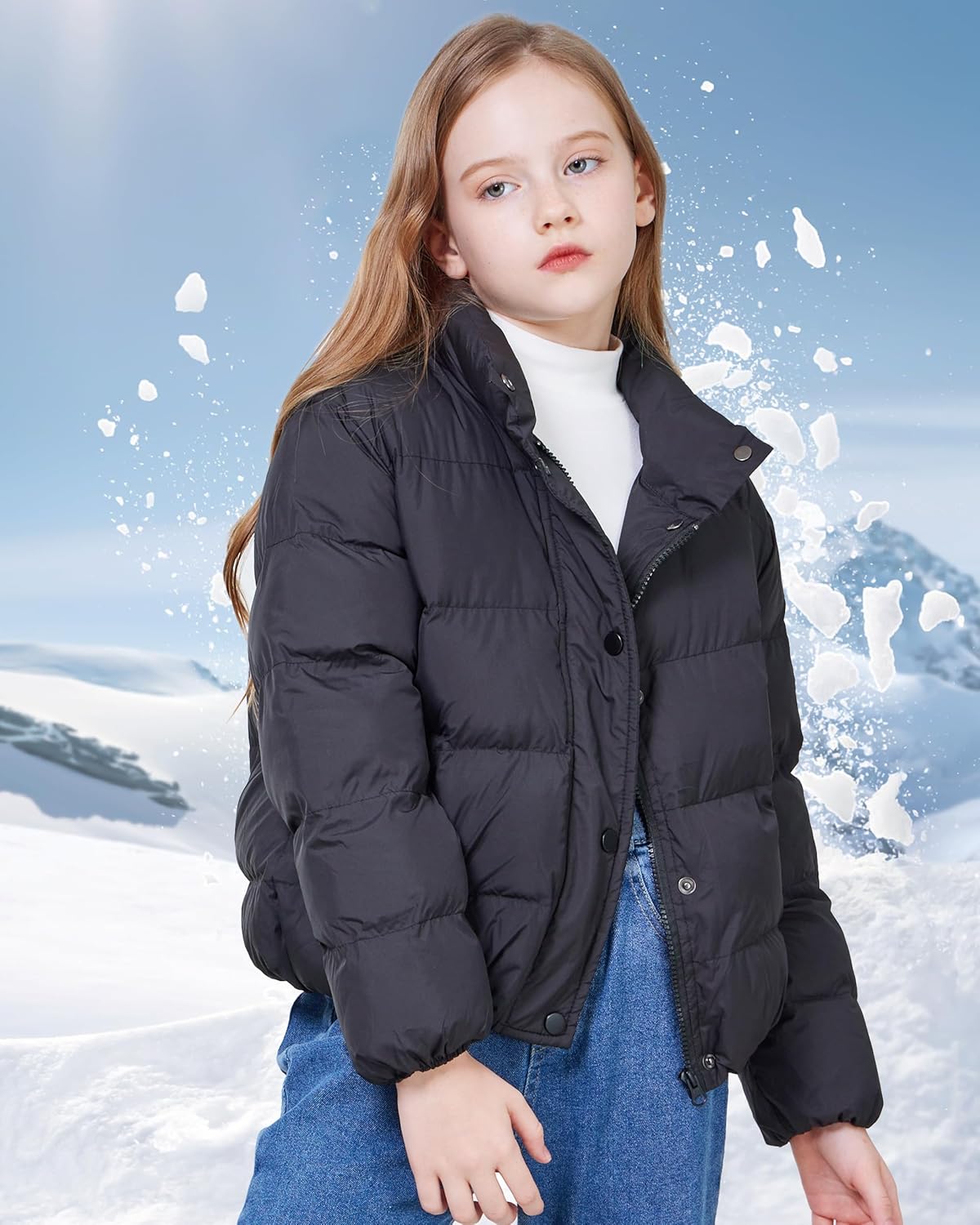 WULFUL Girls Winter Coating with Quilted Shell