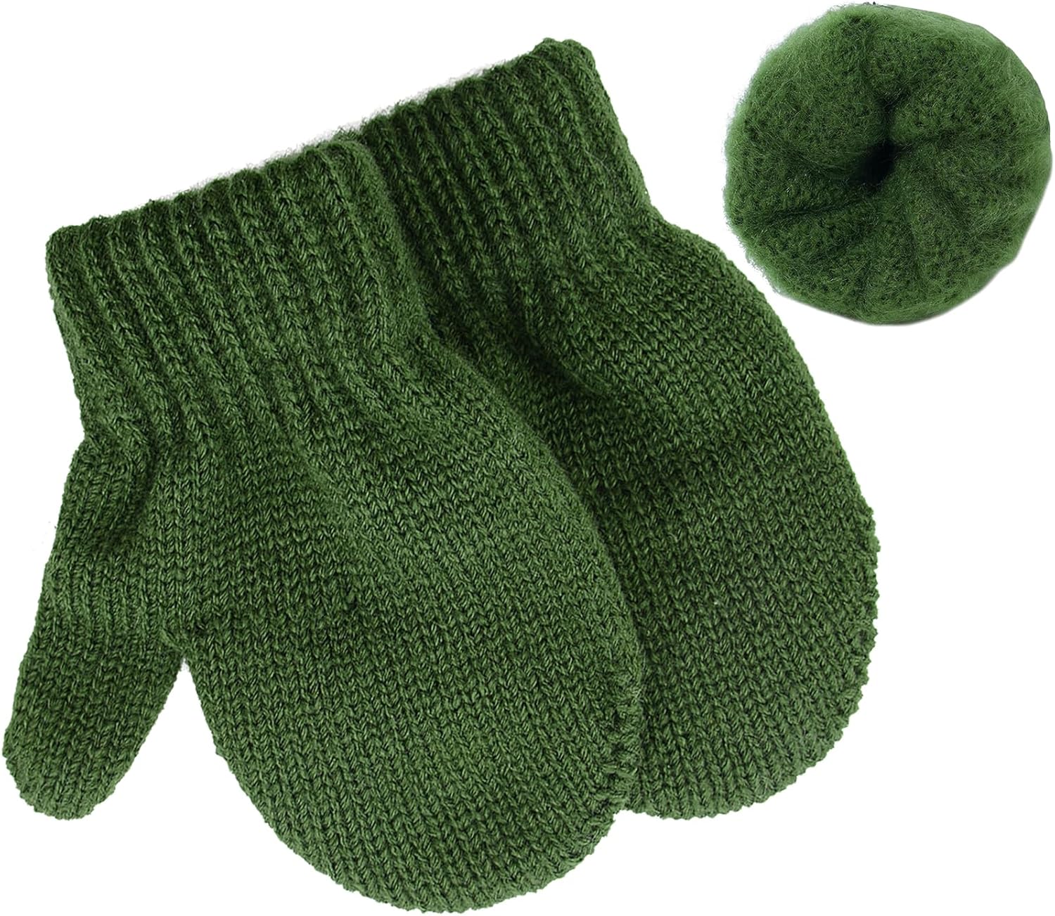 Thick-Knit Winter Gloves for Kids Soft Warm Trick