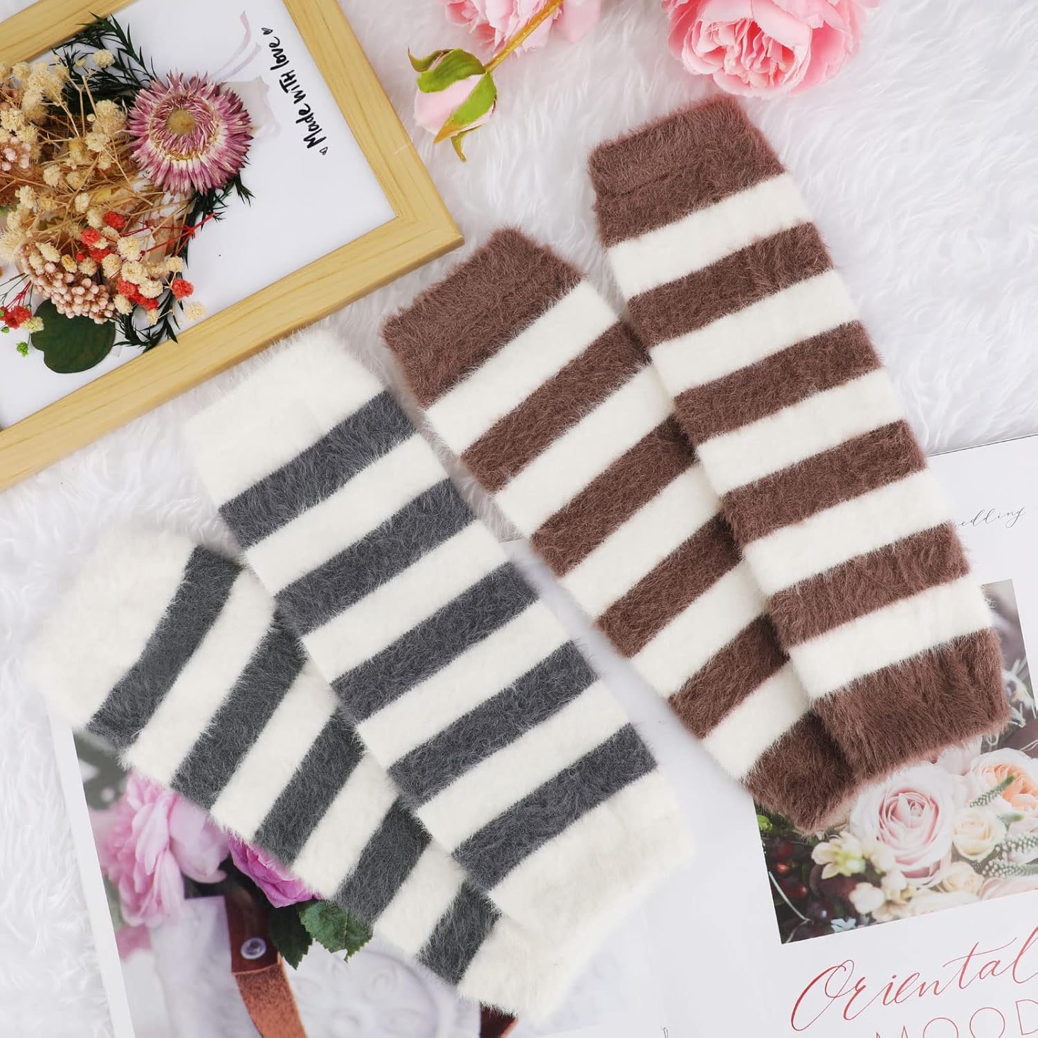XEPST 2 Pairs Stripe Baby LegWarmers Unisex for 0-5