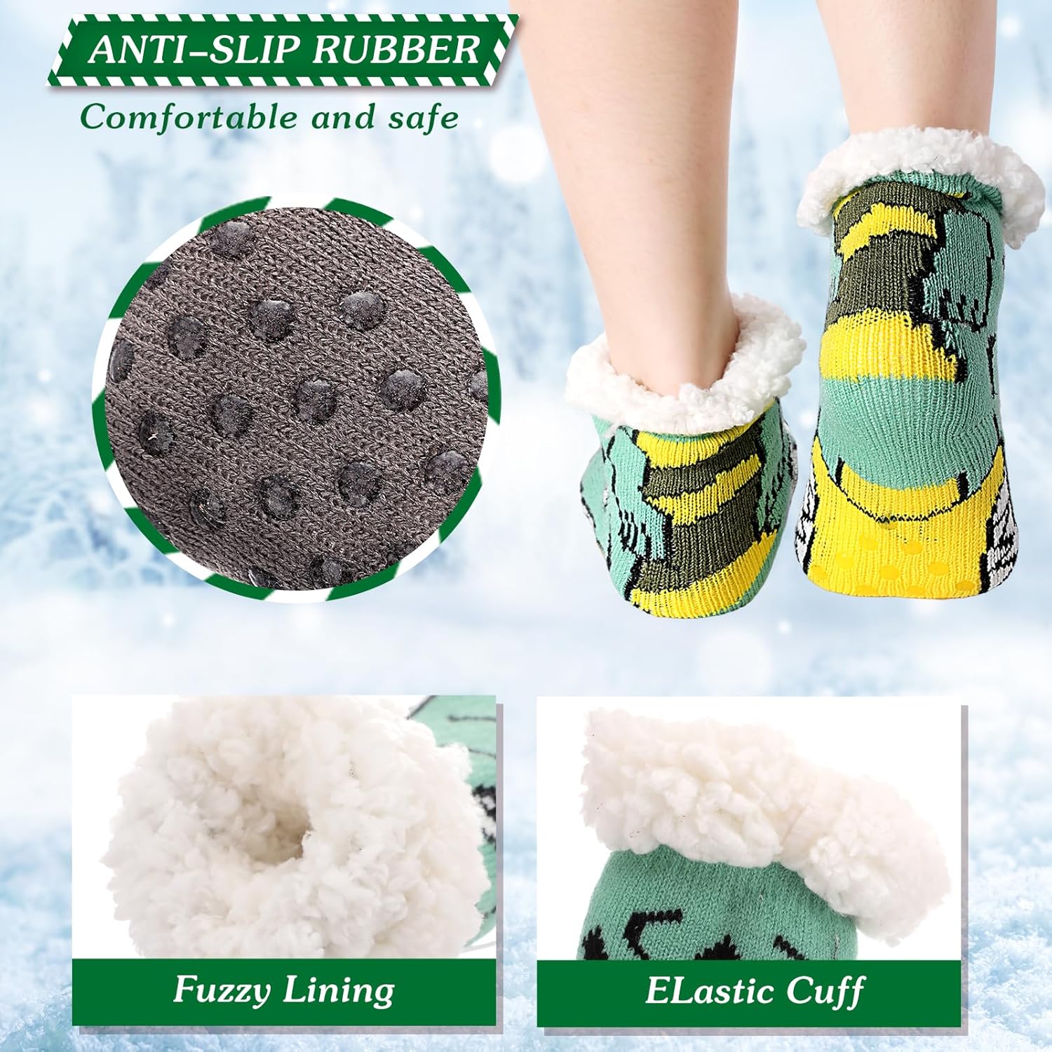 Perfect Cozy Fuzzy Slipper Socks for Kids
