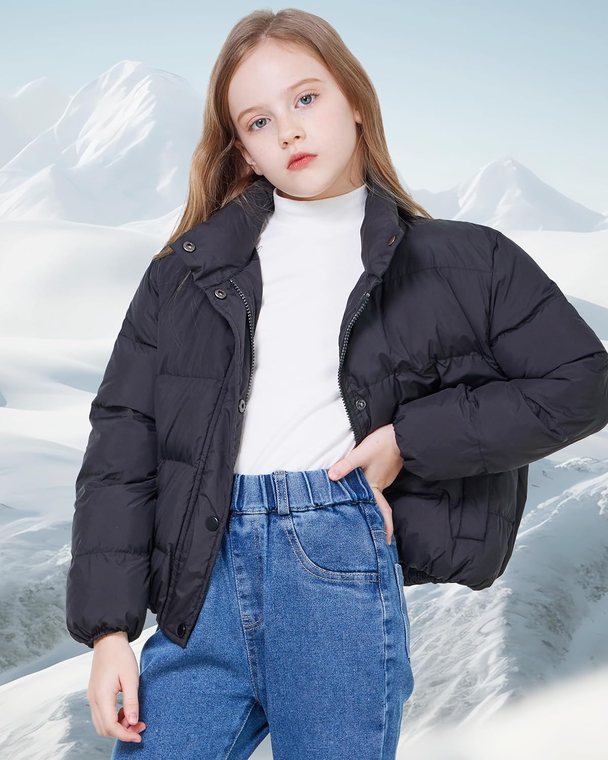 WULFUL Girls Winter Coating with Quilted Shell
