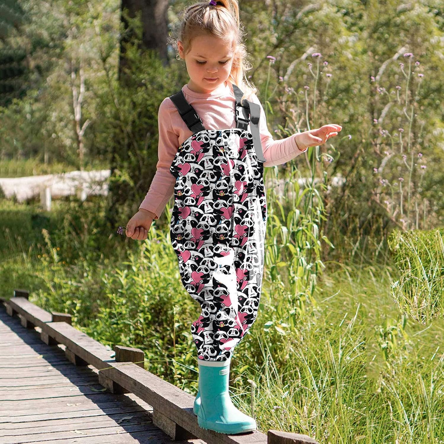 Kids Toddler Rain Pants with Reflective Strips