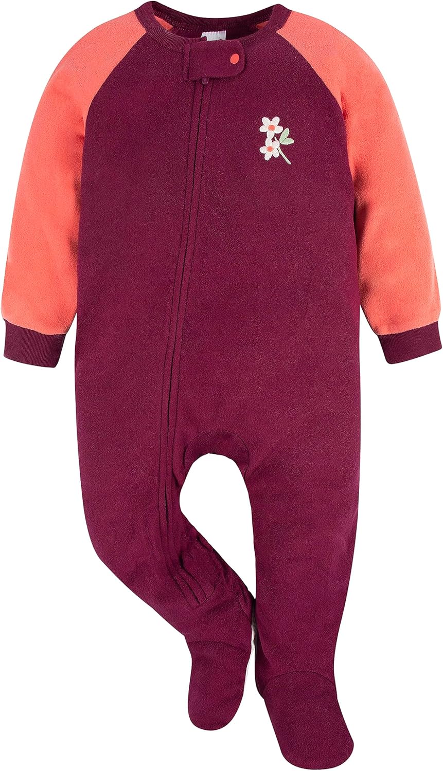 Gerber Toddler Pajamas for Girls Flame-Resistant Fleece Makes Bedtime Easy