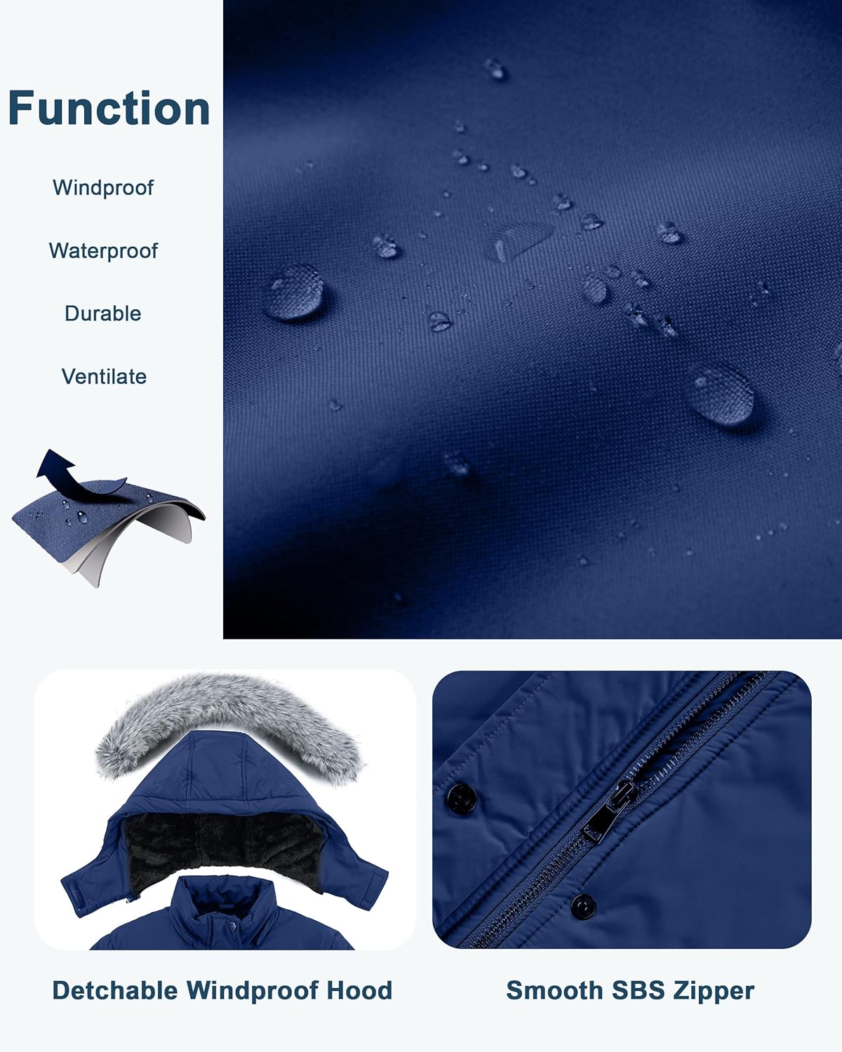 WULFUL Girls Winter Parka Super Warm and Waterproof
