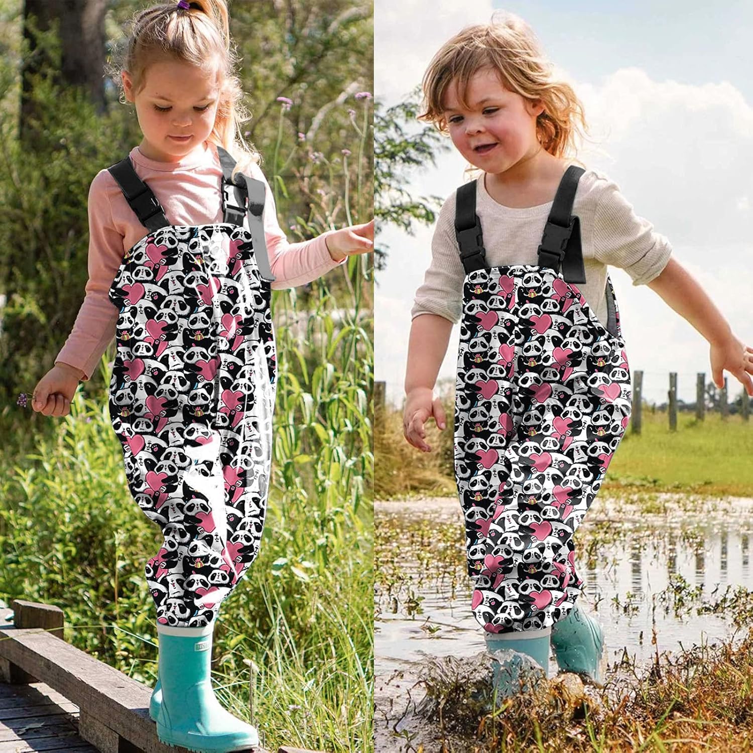 Kids Toddler Rain Pants with Reflective Strips
