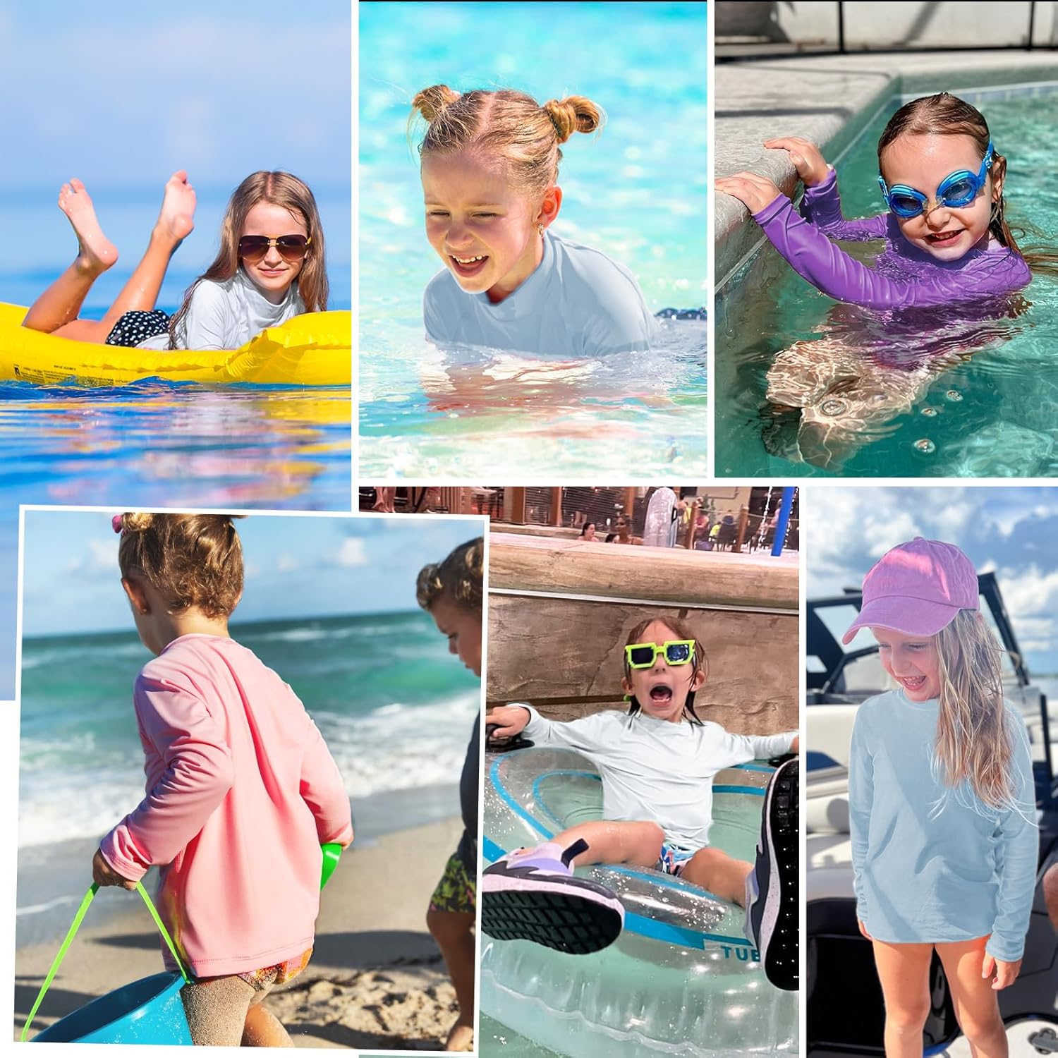 American Trends Girls Rash Guard UPF 50 Protection