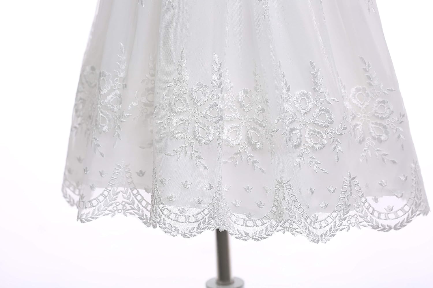 Glamulice Newborn Christening Dress for Baby Girls - Elegant Floral Embroidery