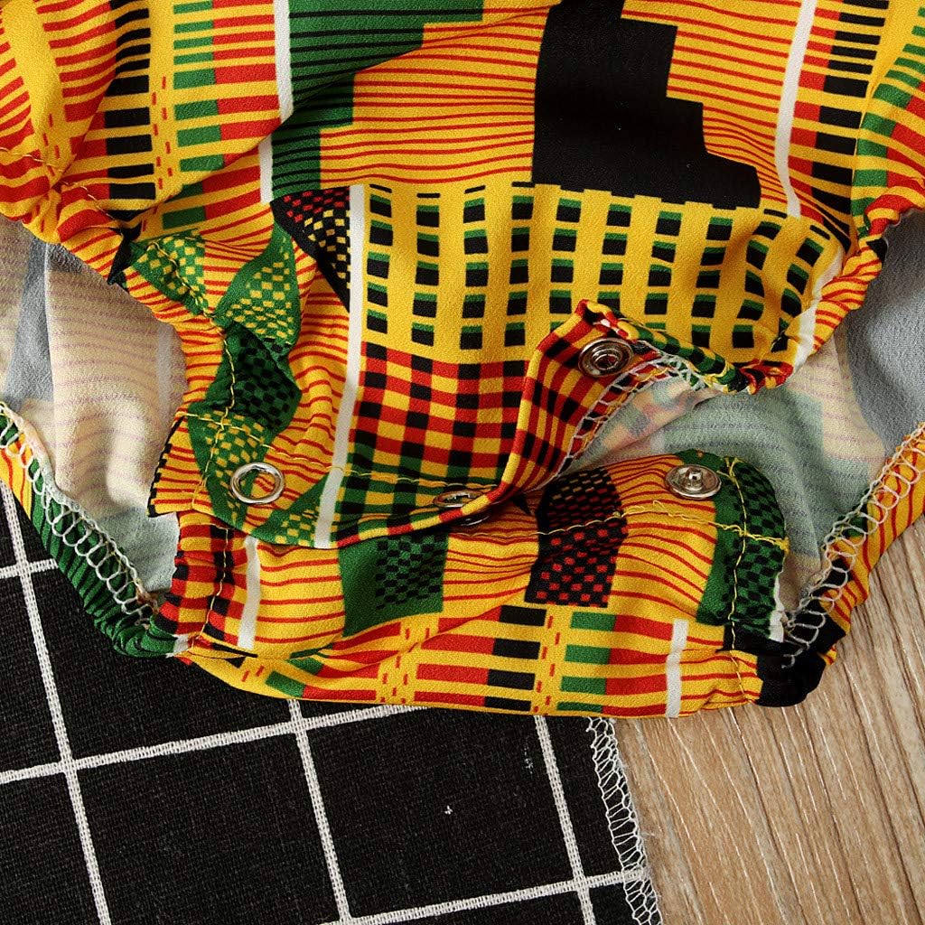 African Style Toddler Romper Set with Headband