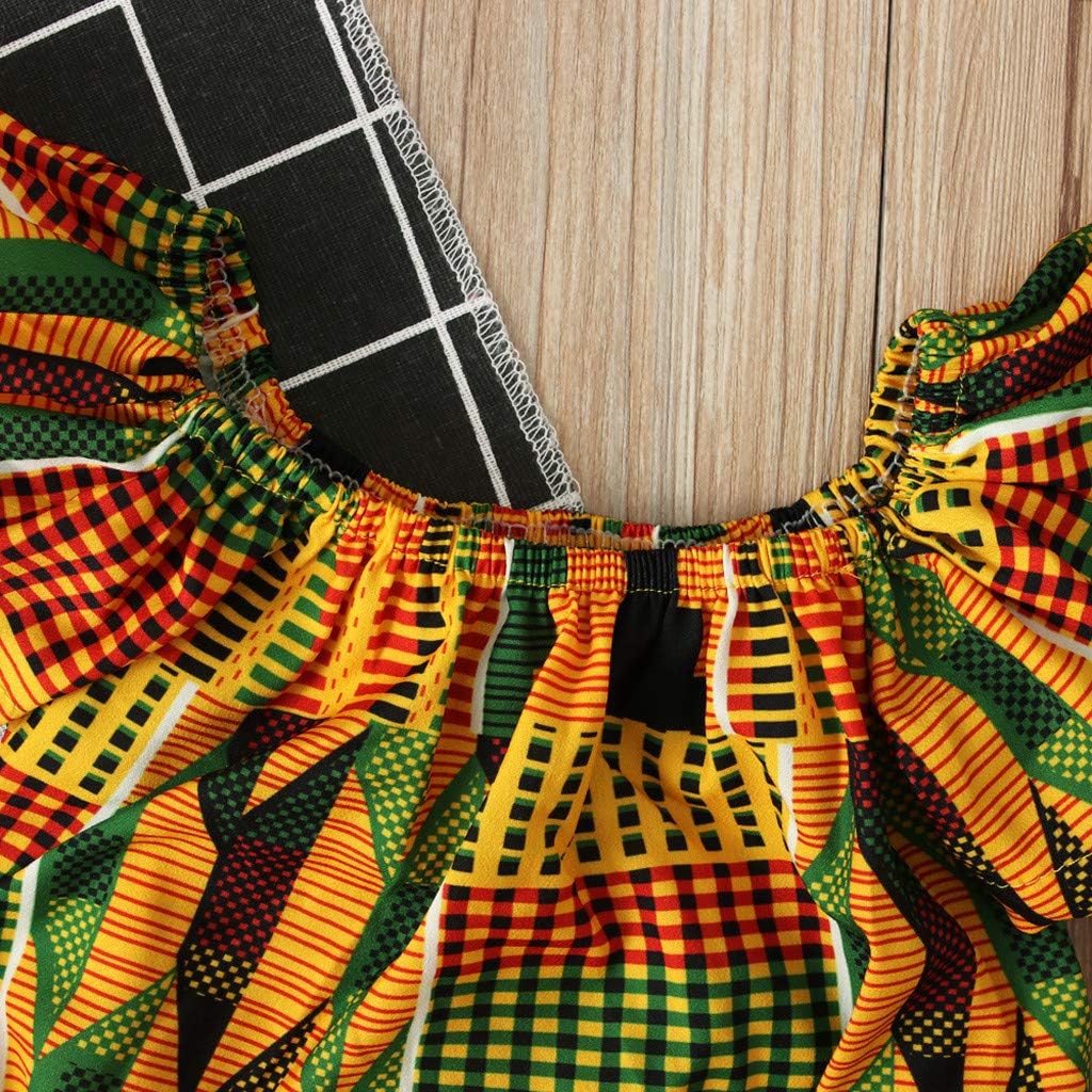 African Style Toddler Romper Set with Headband