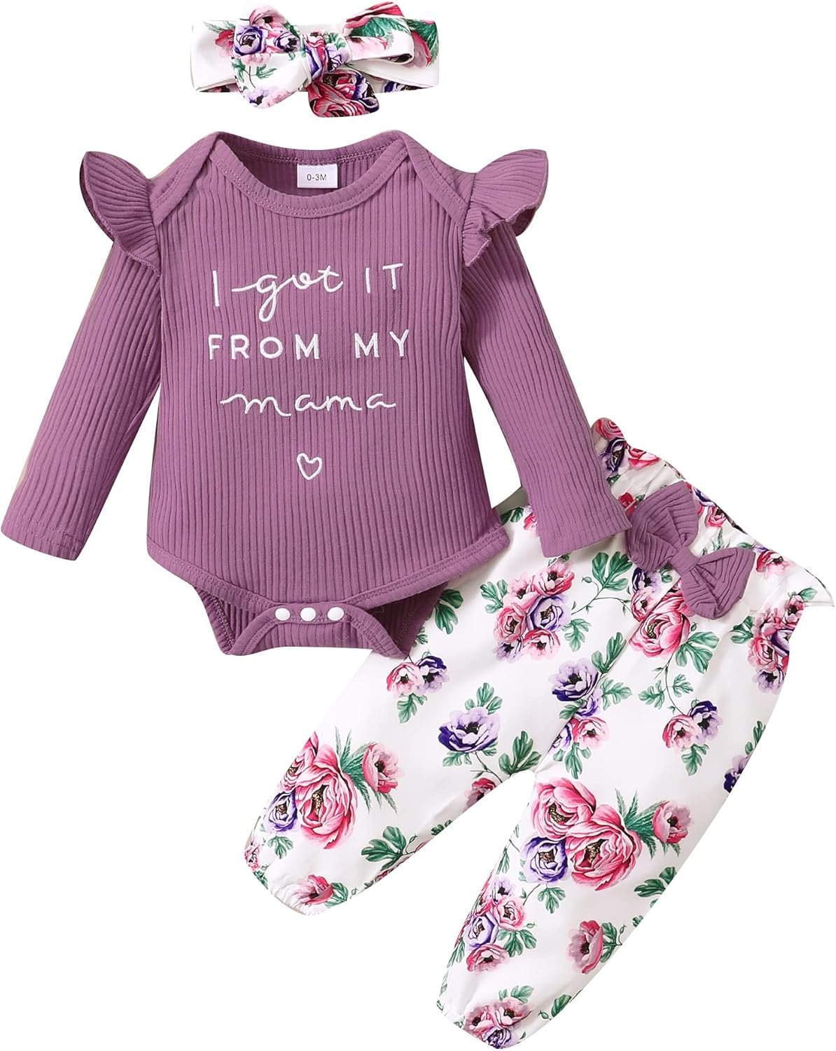 Perfect Newborn Girl dressed in neon Combinations - for Fall Winter