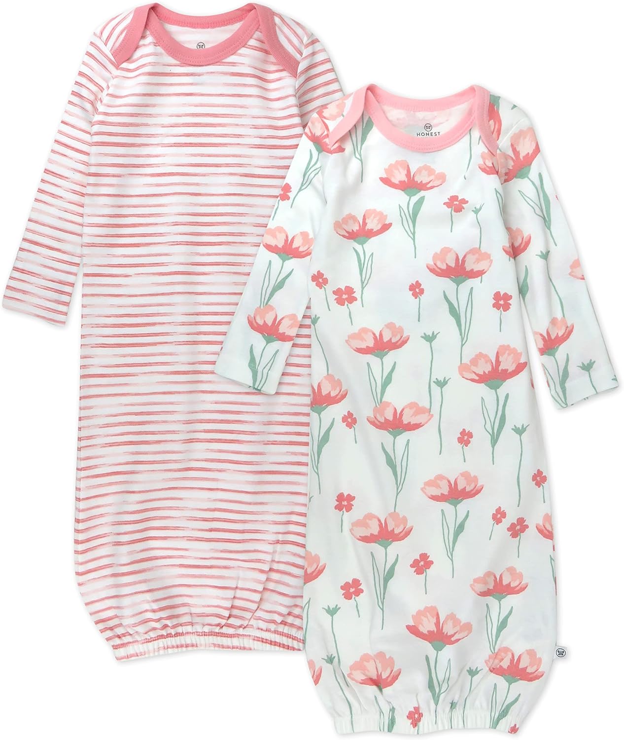 HonestBaby 2-Pack Sleeper Gowns for Newborns