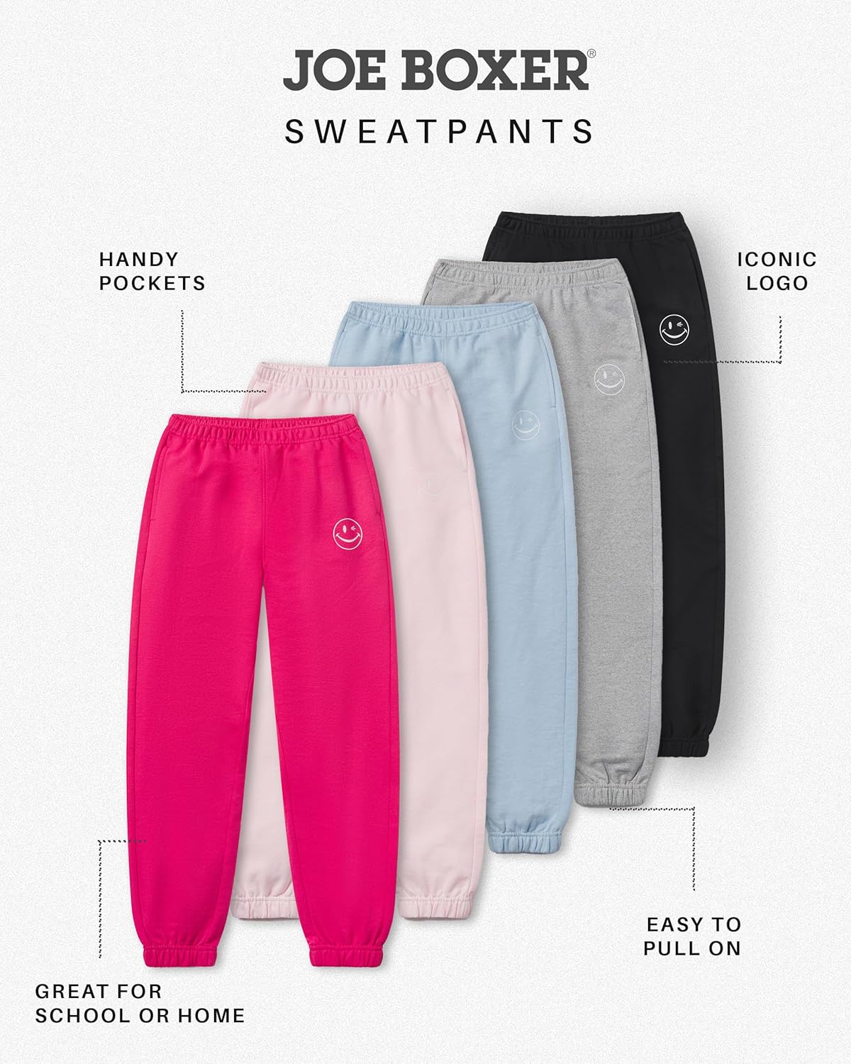 Joe Boxer Girls Joggers - Soft Breathable and Cozy