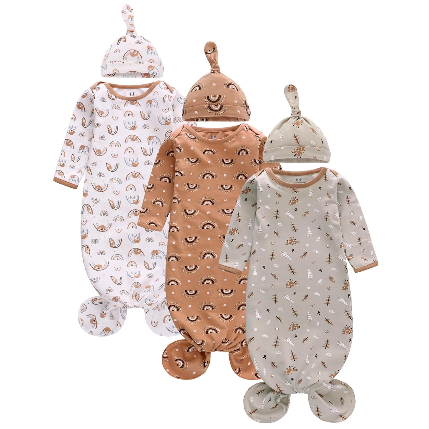 Miracle Baby Newborn Knotted Nightgown Set