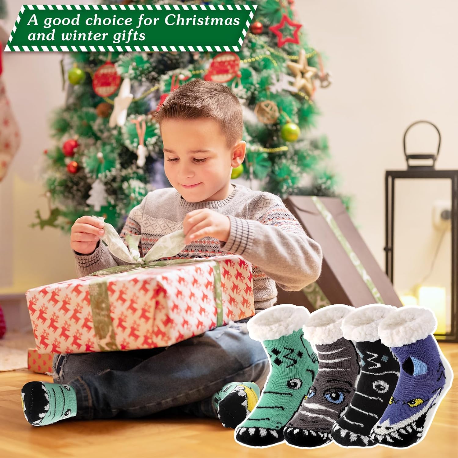 Perfect Cozy Fuzzy Slipper Socks for Kids
