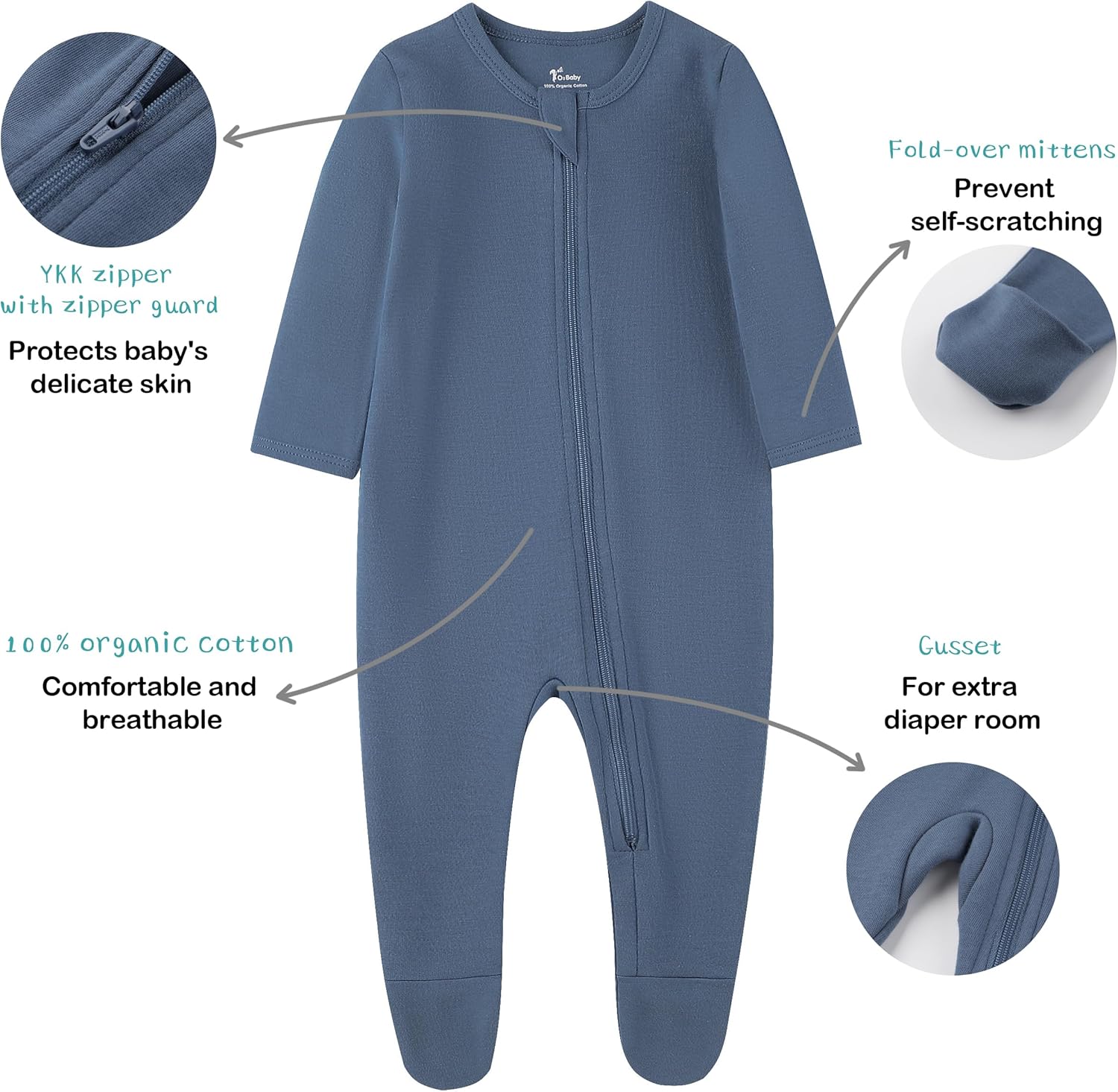 O2 BABY Organic Cotton Pajamas for Babies
