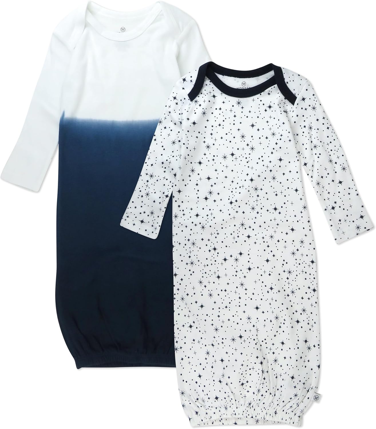 HonestBaby 2-Pack Sleeper Gowns Perfect for Newborns