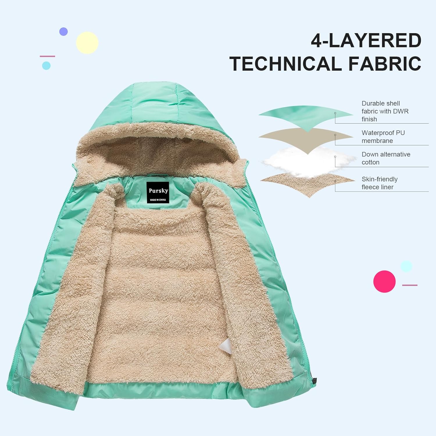 Pursky Kids Hooded Puffer Vest Warm and Cozy