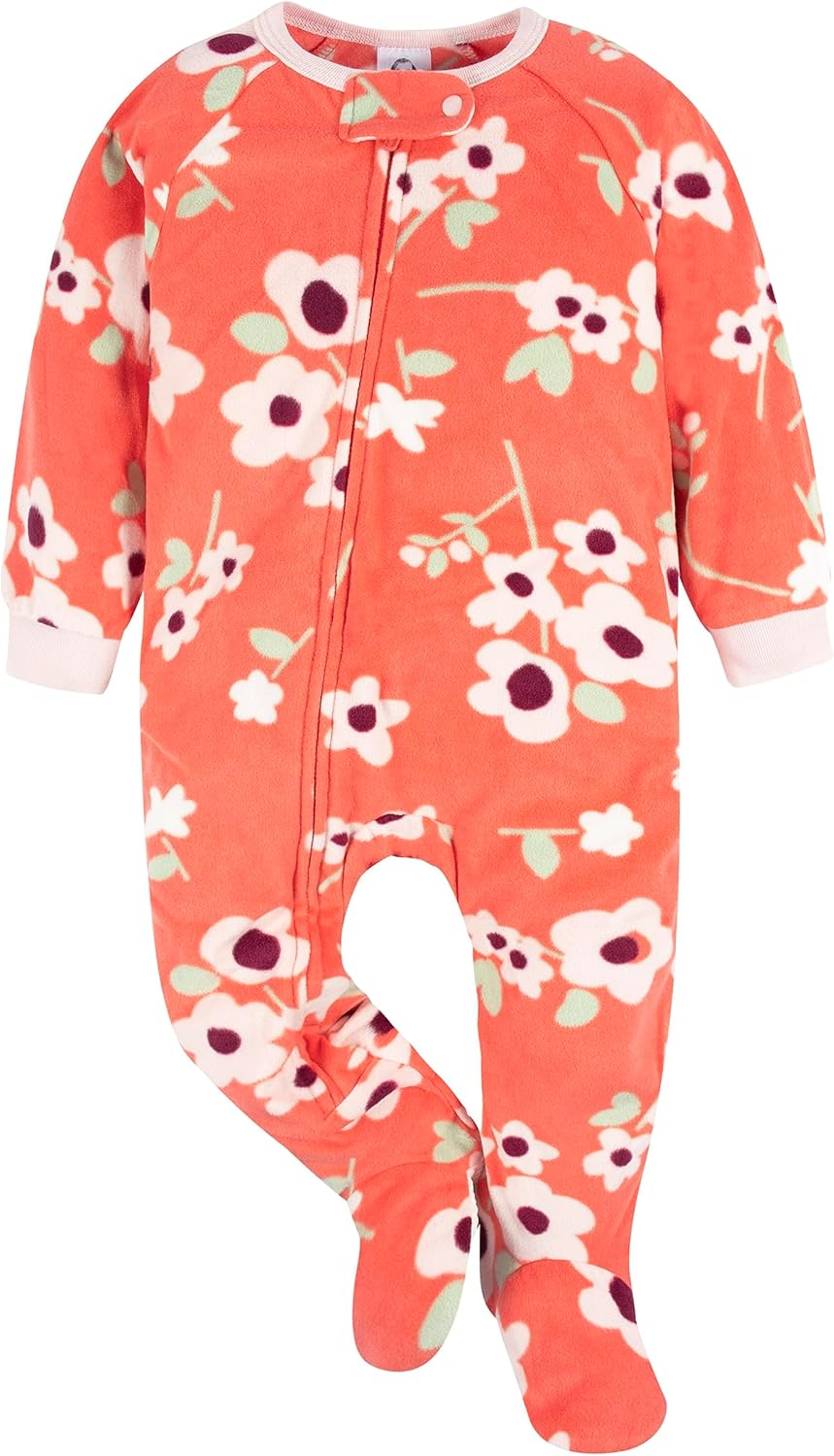 Gerber Toddler Pajamas for Girls Flame-Resistant Fleece Makes Bedtime Easy