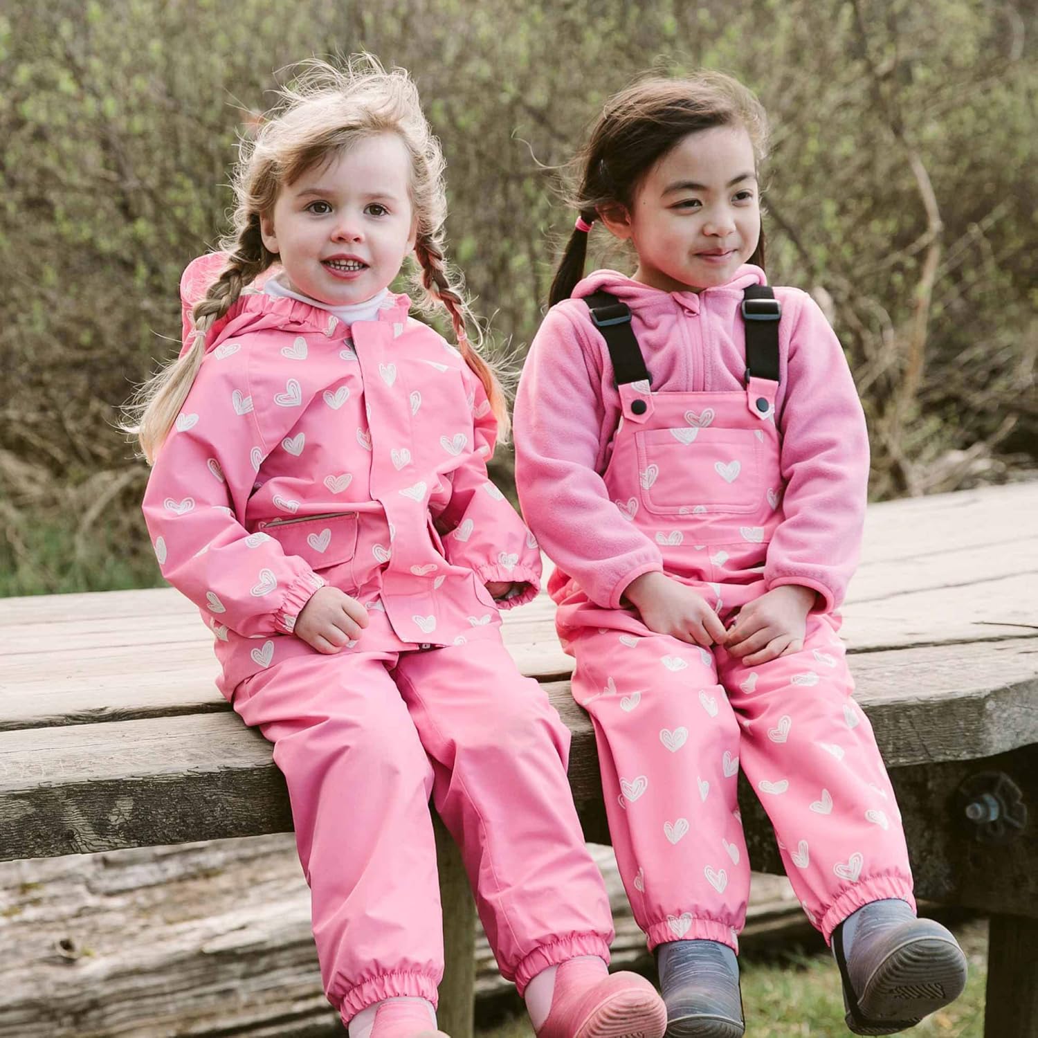 JAN JUL Waterproof Snow Bib Pants Toddler and Kids Fleece-Lining Overalls
