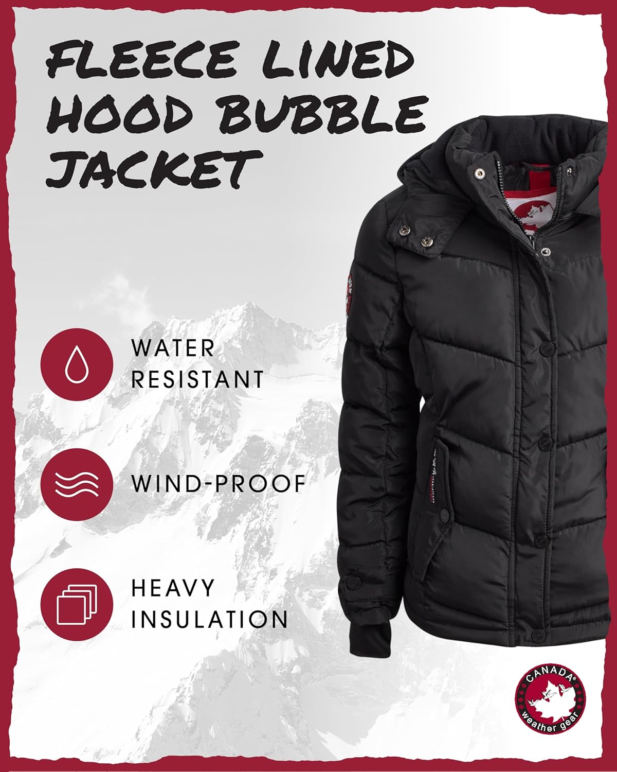 Girls Quilted Winter Coat Parka - Heavyweight Puffer Windbreaker for Girls