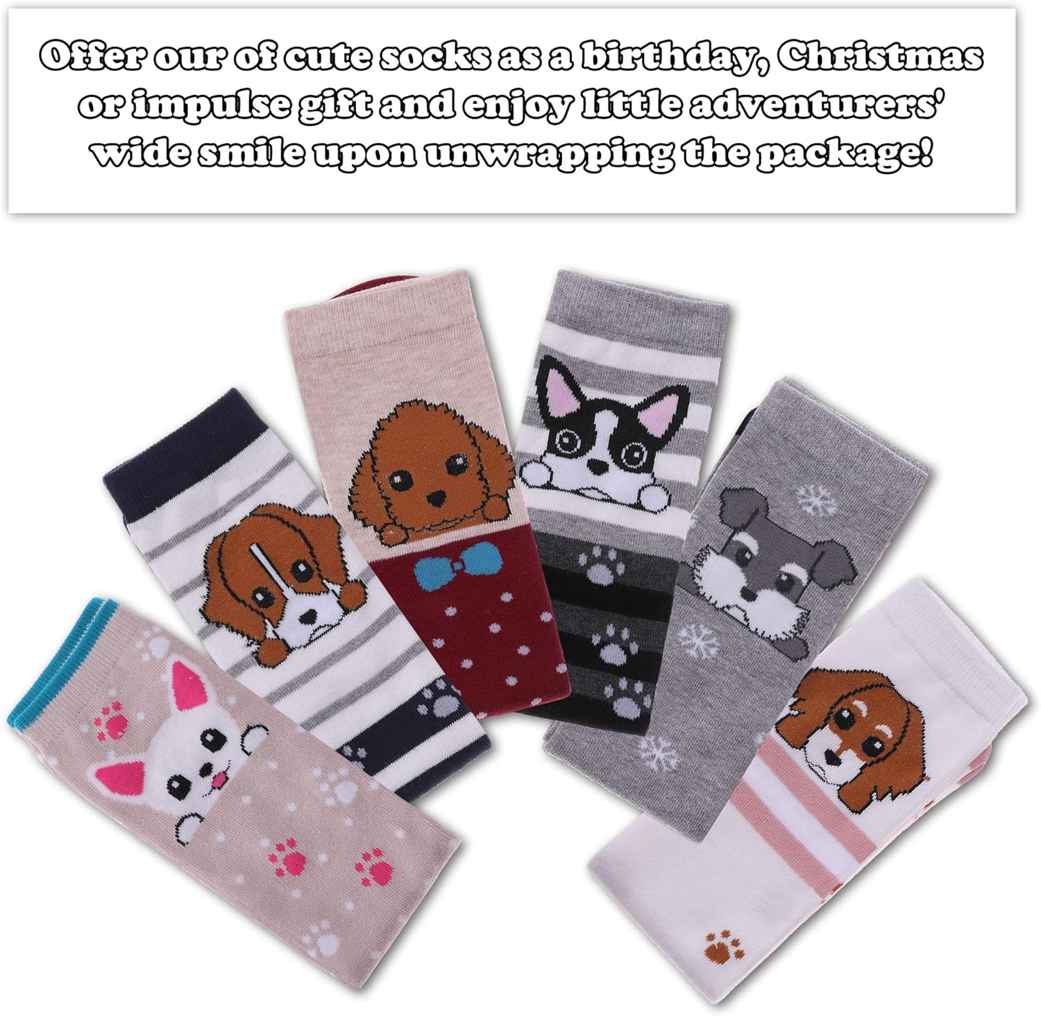 FNOVCO Girls Cute Animal Pattern Knee High Socks