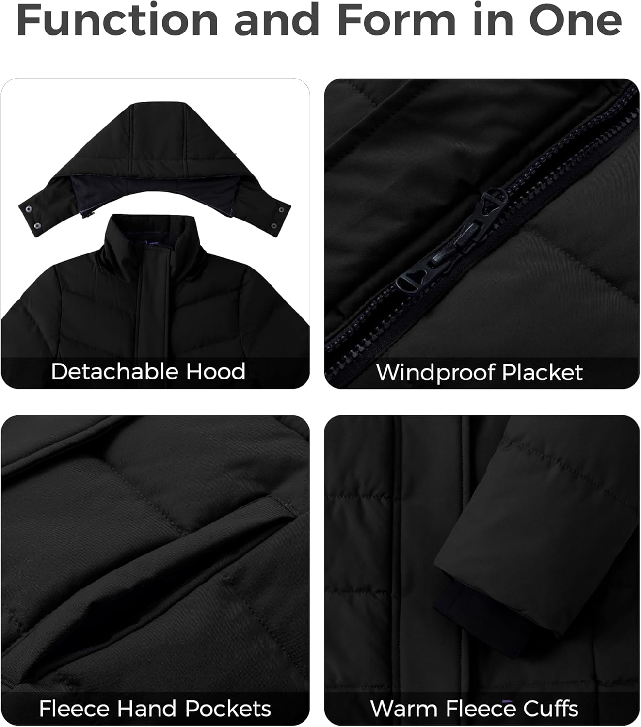 Instantiable Wantdo Girls Puffer Jacket Warm Padded Winter Coat Waterproof Fuzzy