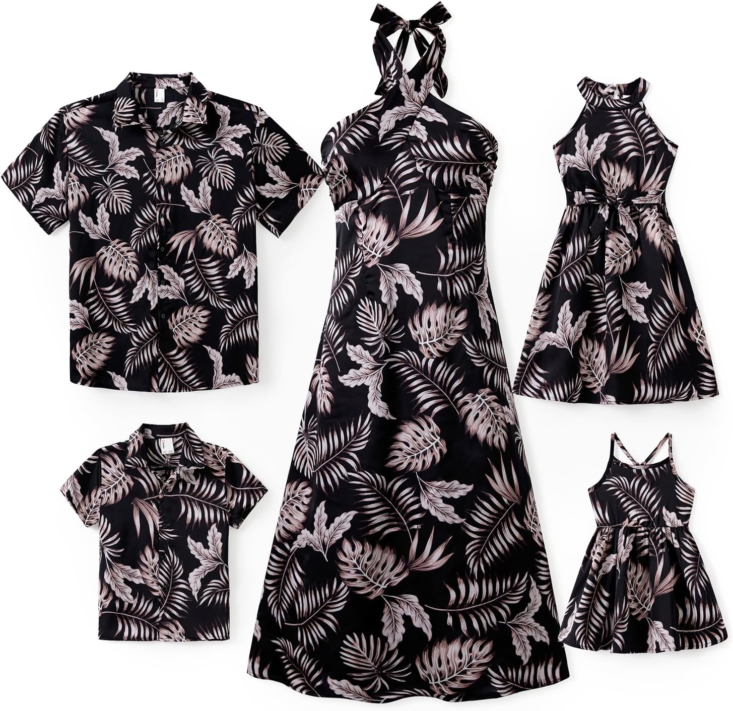 Family Matching Summer Outfits Women Girls Men Boys Button Down Shirts