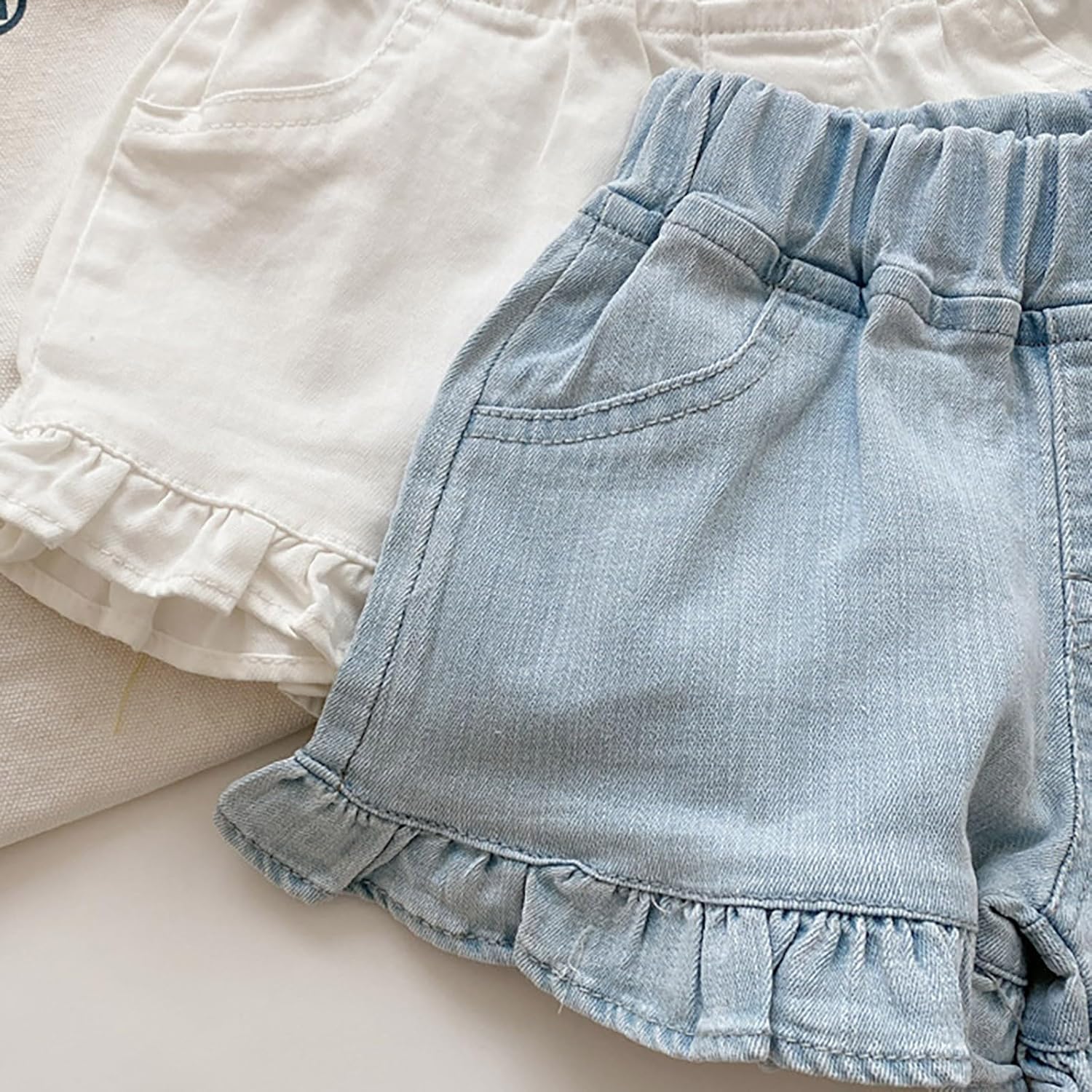 Fireardy Toddler Boys Denim Elastic Waist Shorts