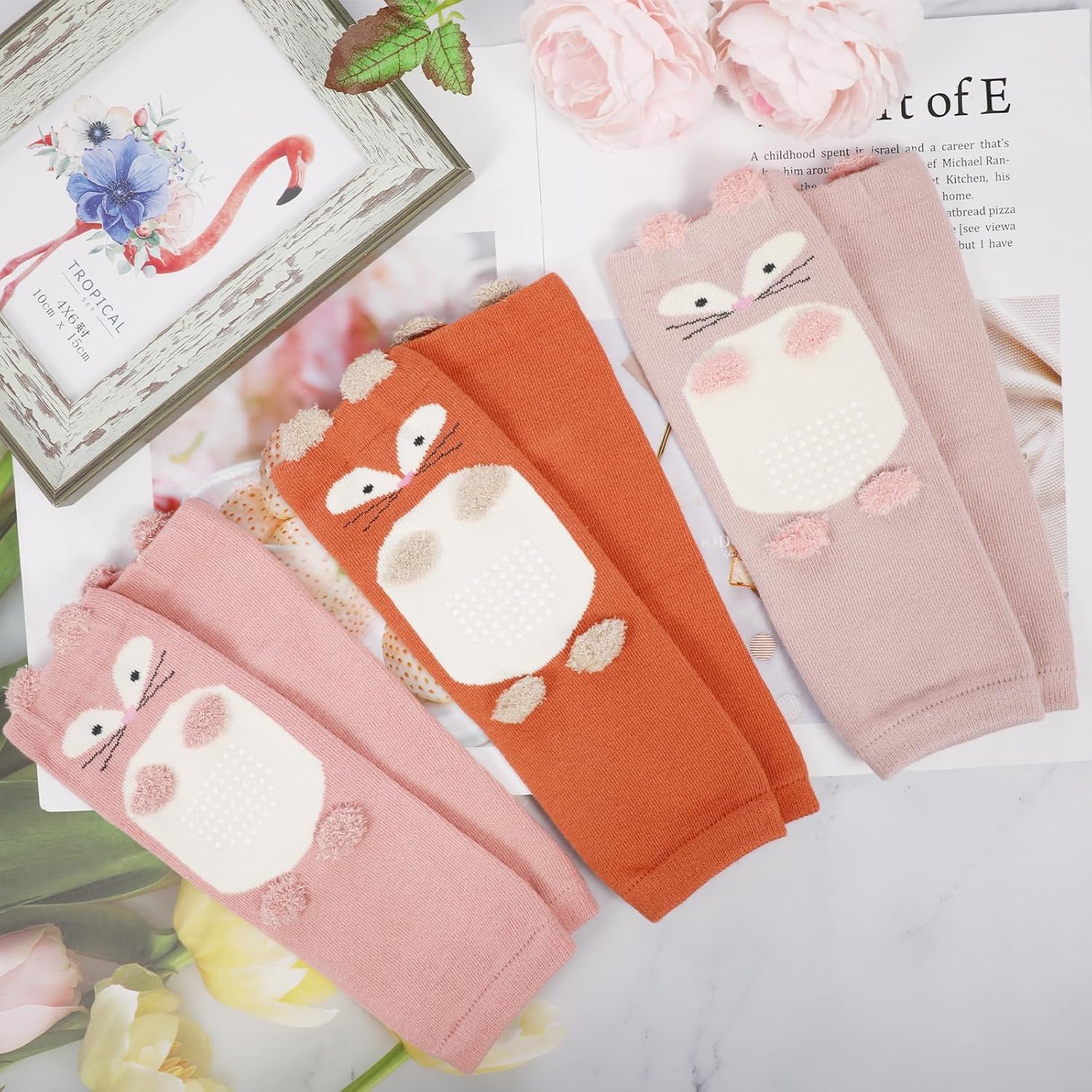 XEPST Pack of 3 Toddler Animal Pattern Legwarmers