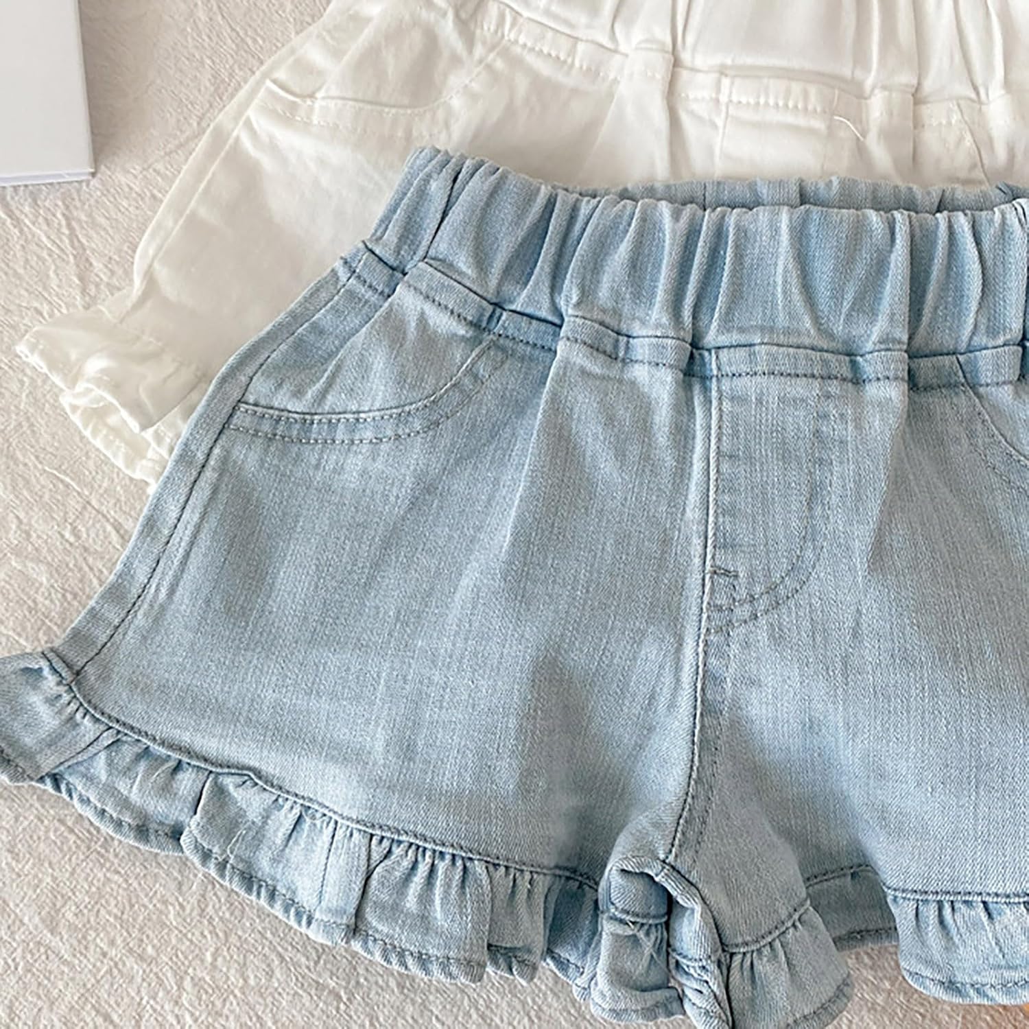 Fireardy Toddler Boys Denim Elastic Waist Shorts