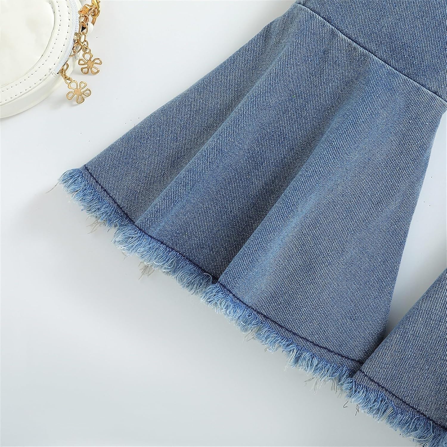 AMIMOJY Autumn Denim Style Toddler Baby Girls Outfit Perfect for Seasonal Wear