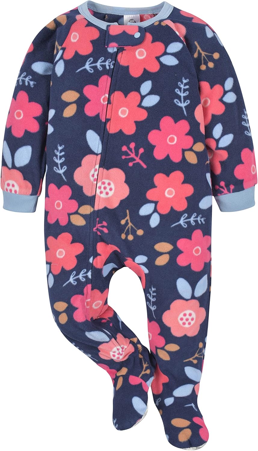 Gerber Baby Toddlers Flame-Resistant Pajamas - Soft Safe Nightwear for Girls