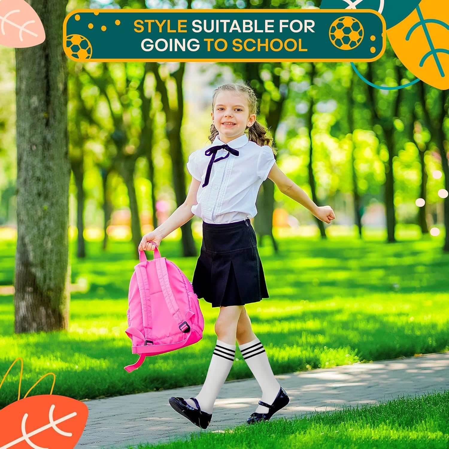 Reluen 6Pcs Girls Knee High Socks Perfect for Soccer More