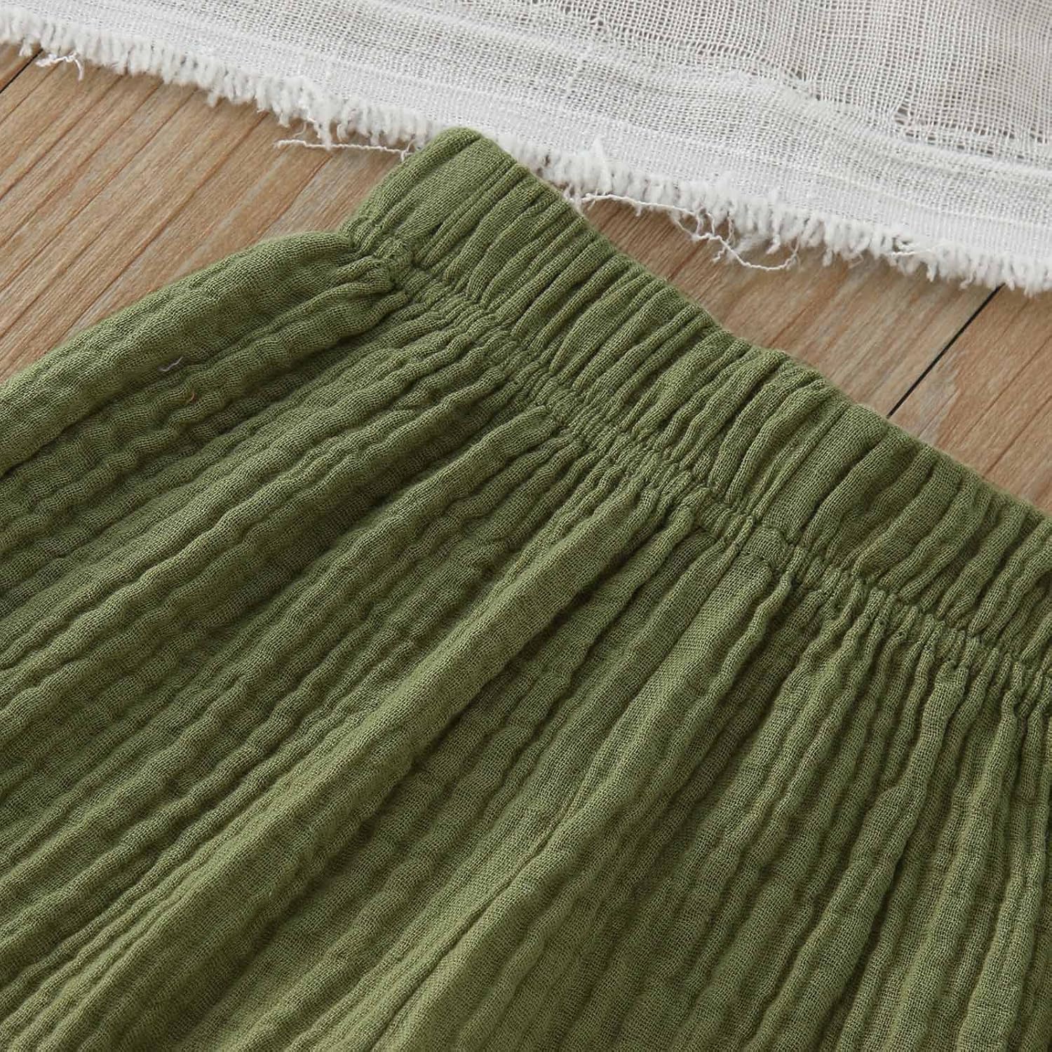 Premium Cotton Linen Bloomers for Boys Girls 6-18 Months