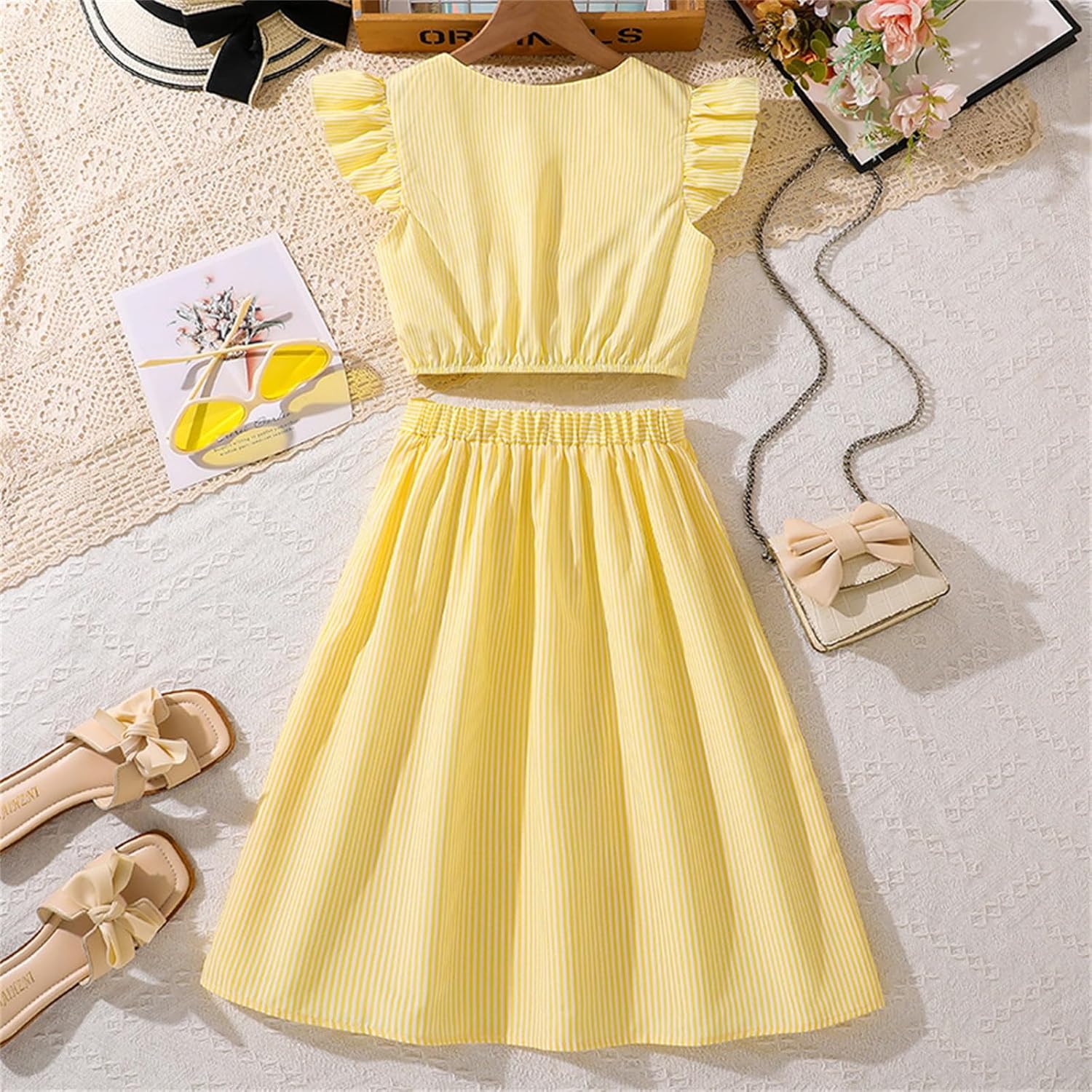 Cute Summer Skirt Set for Girls - 8-13 Years